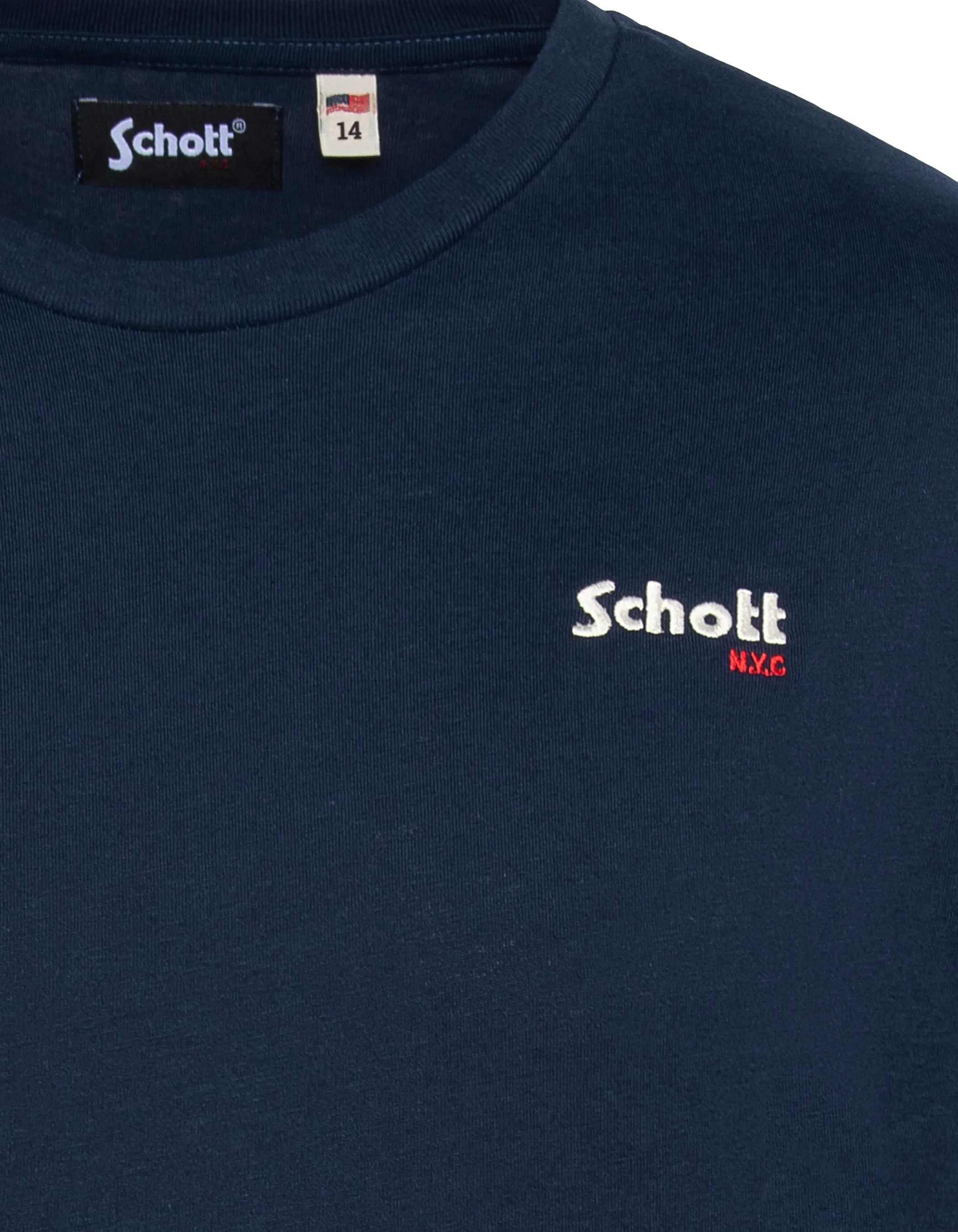 T-shirt blu scuro ricamato per bambini-3