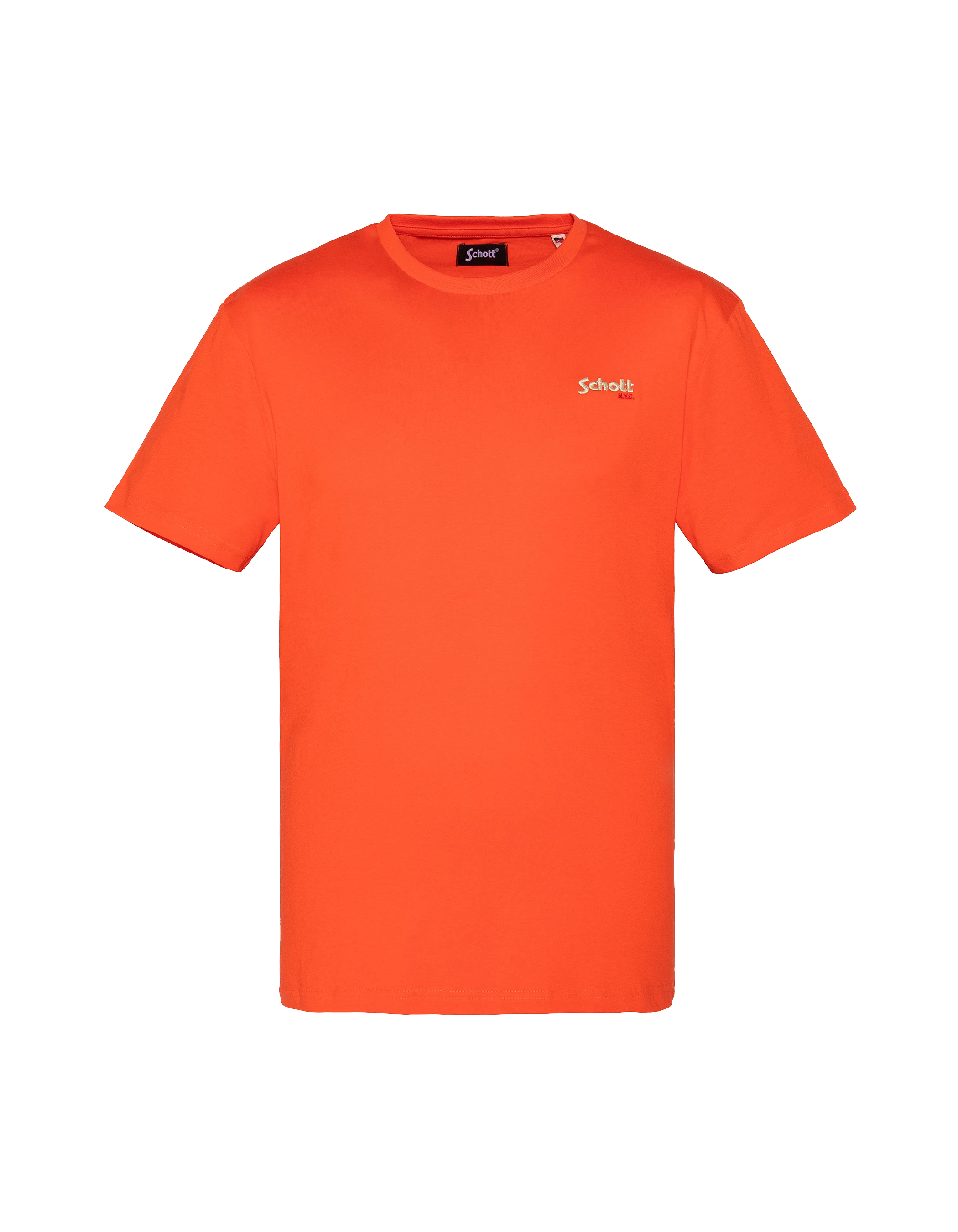 T-shirt arancione ricamato per bambini-1