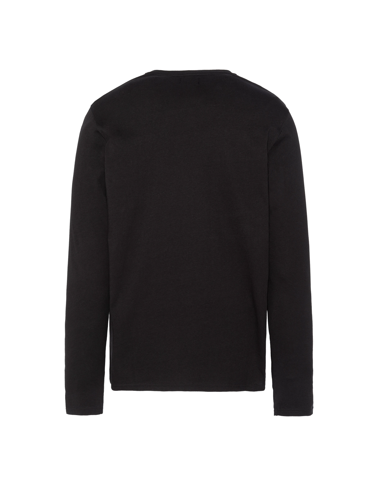 T-shirt noir à manches longues brodé