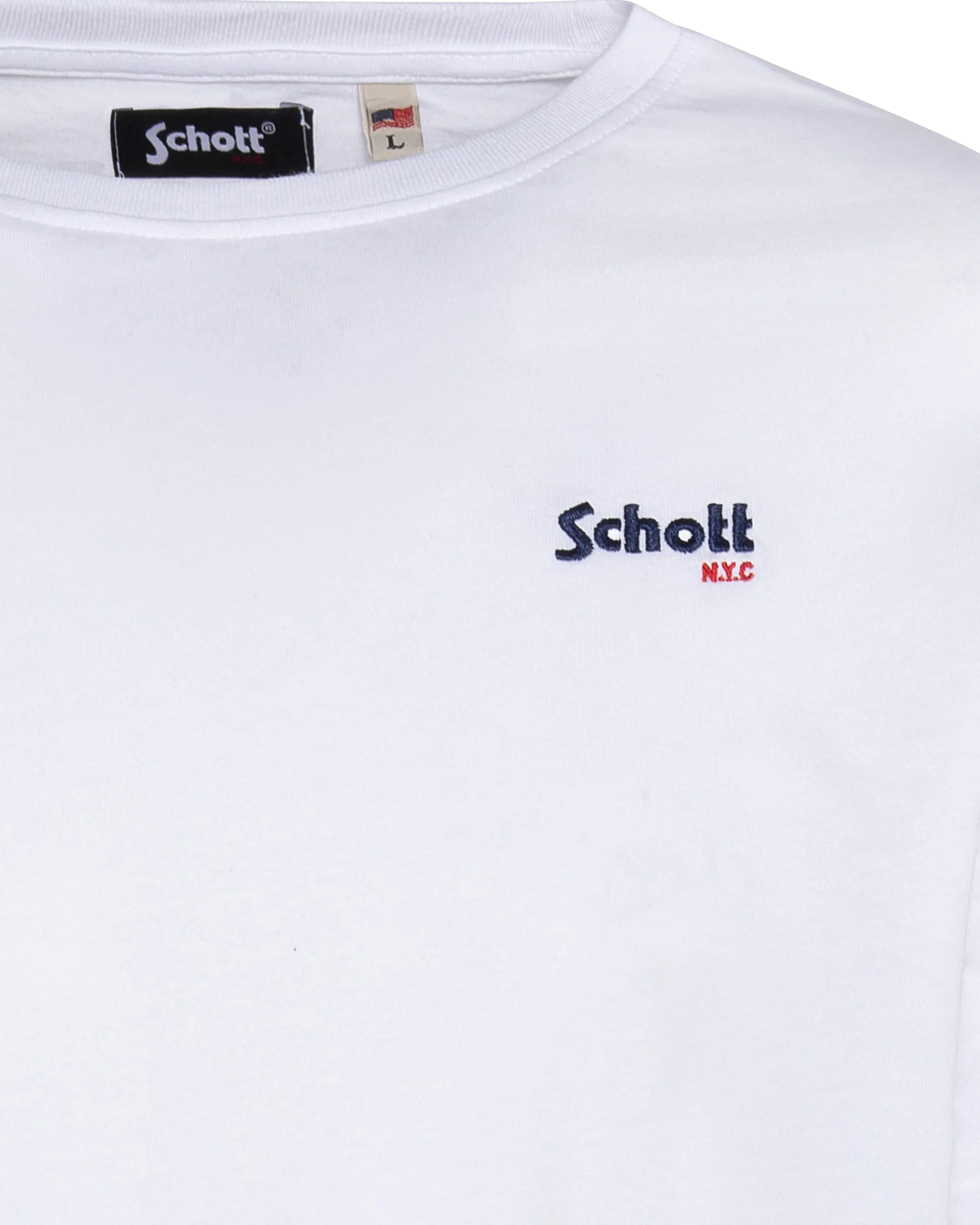 T-shirt blanc à manches longues brodé-3