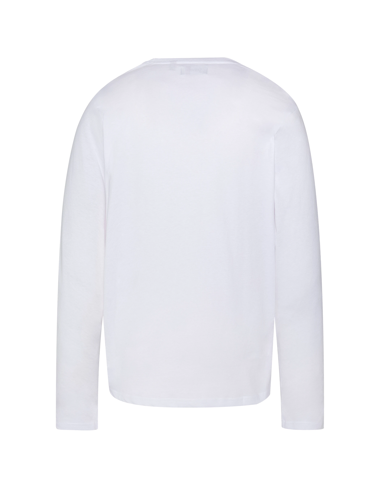 T-shirt blanc à manches longues brodé