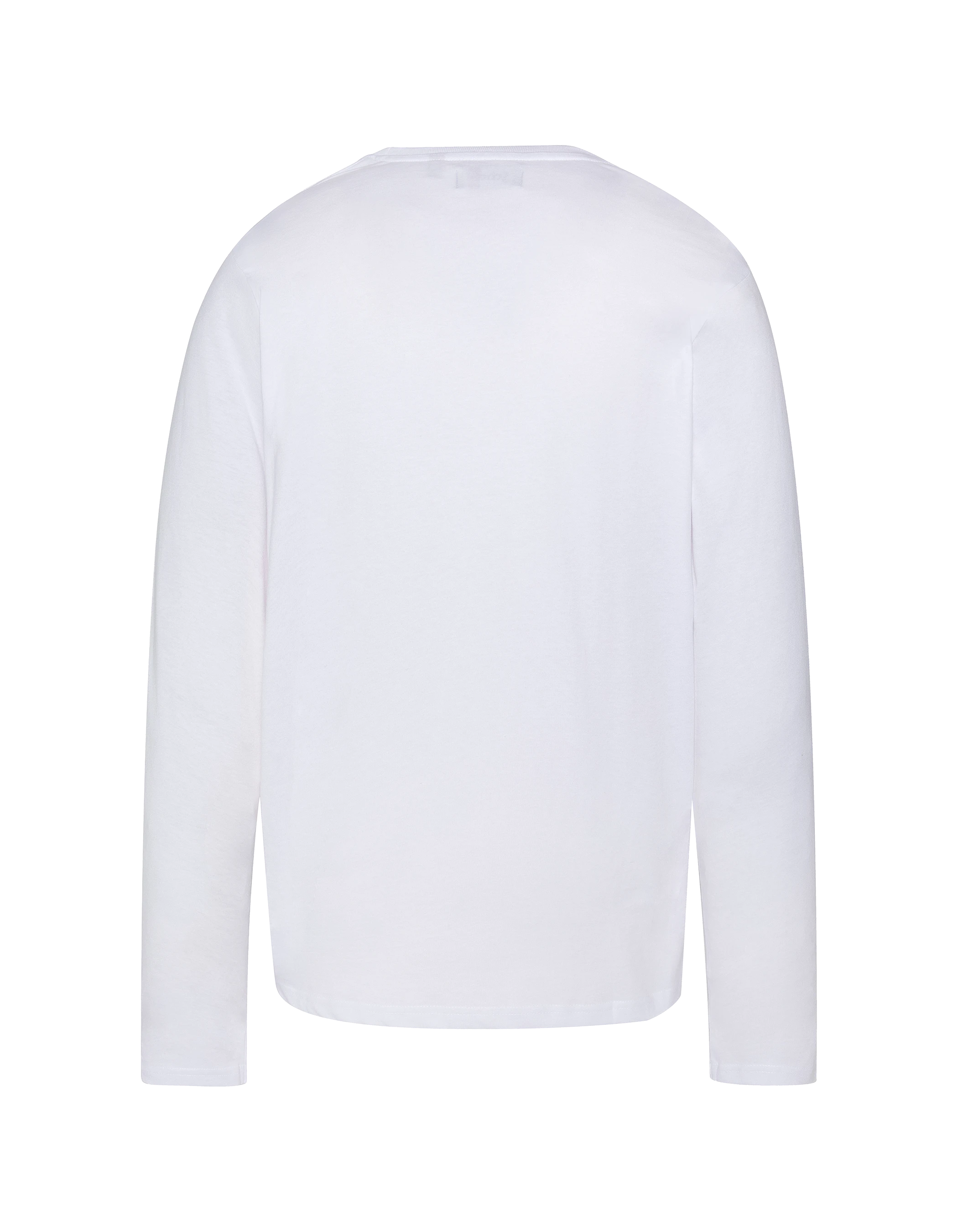 T-shirt blanc à manches longues brodé-2