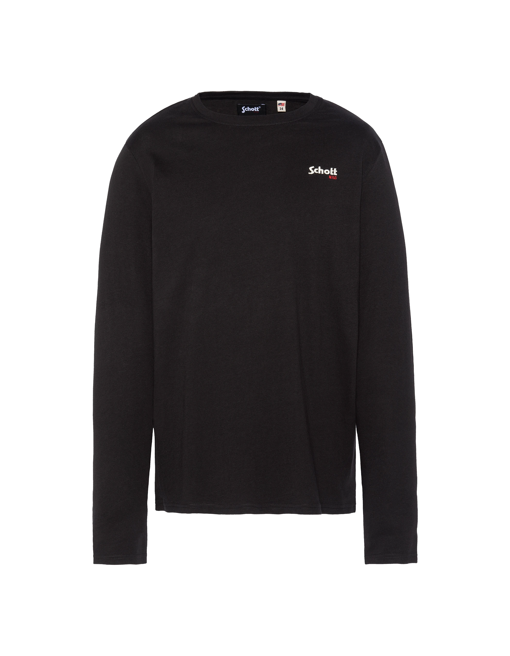 Camiseta Mangas largas Niño bordado negro-1