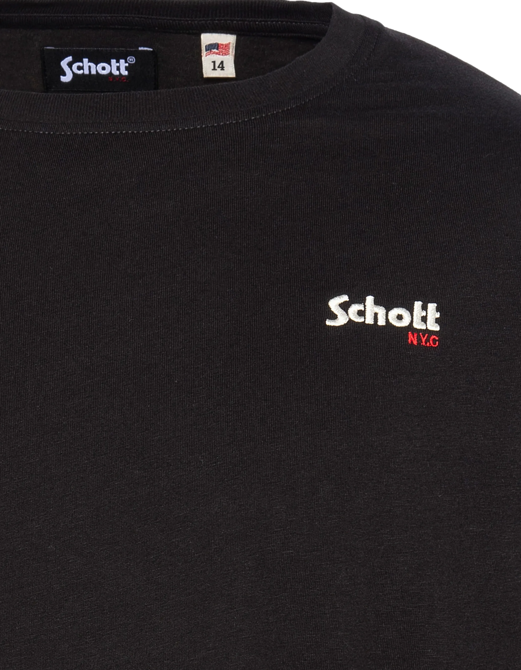 Camiseta Mangas largas Niño bordado negro-3