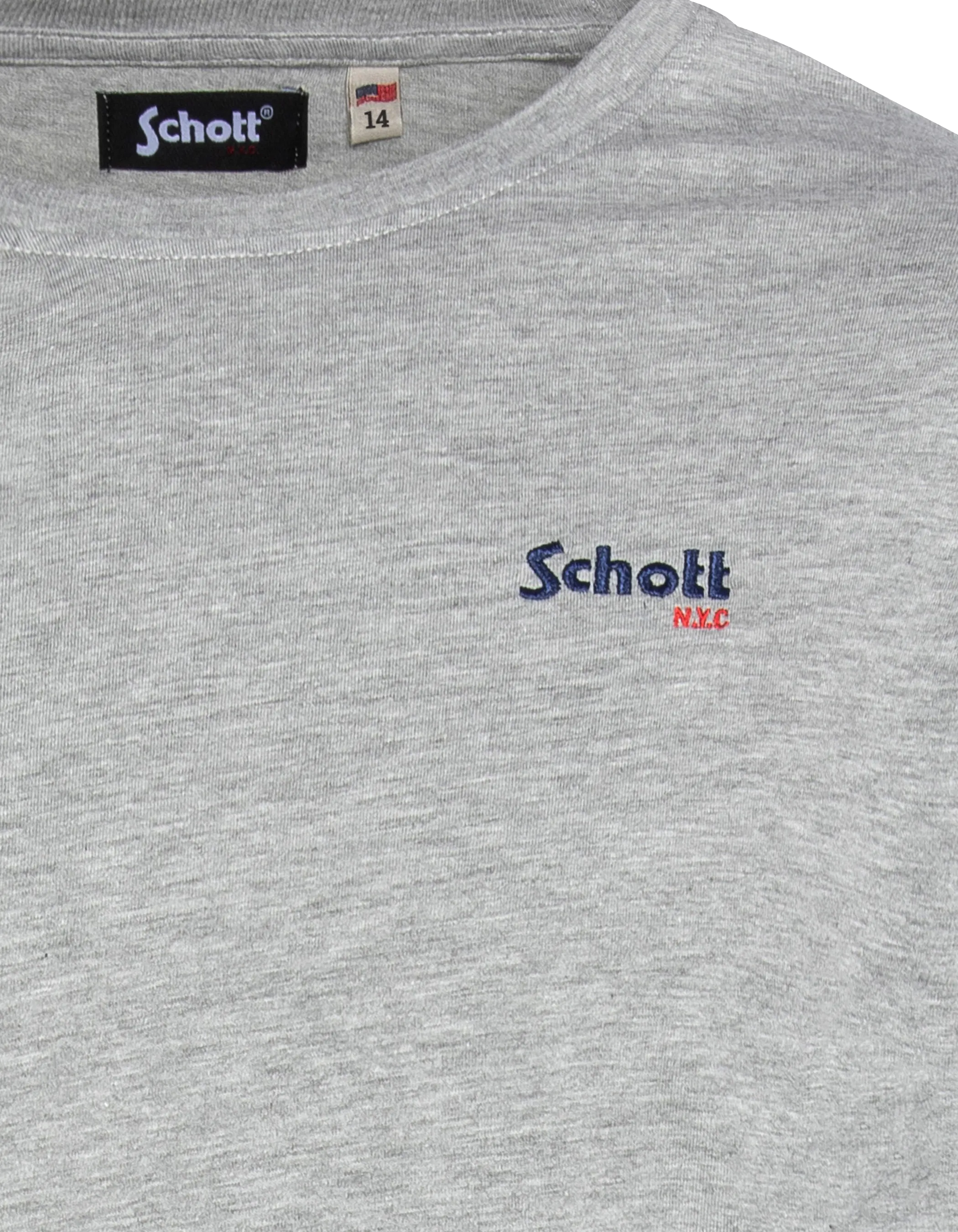 T-Shirt Langarmgrau Kinder Kinder gestickt-3