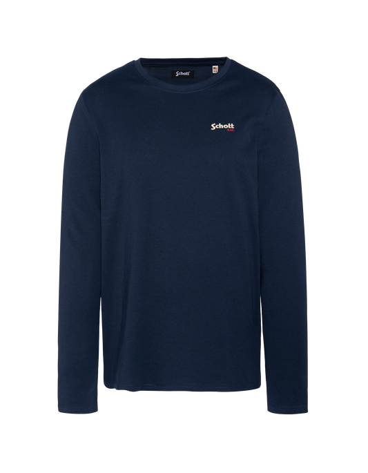 T-shirt manches longues bleu marine brodé enfant