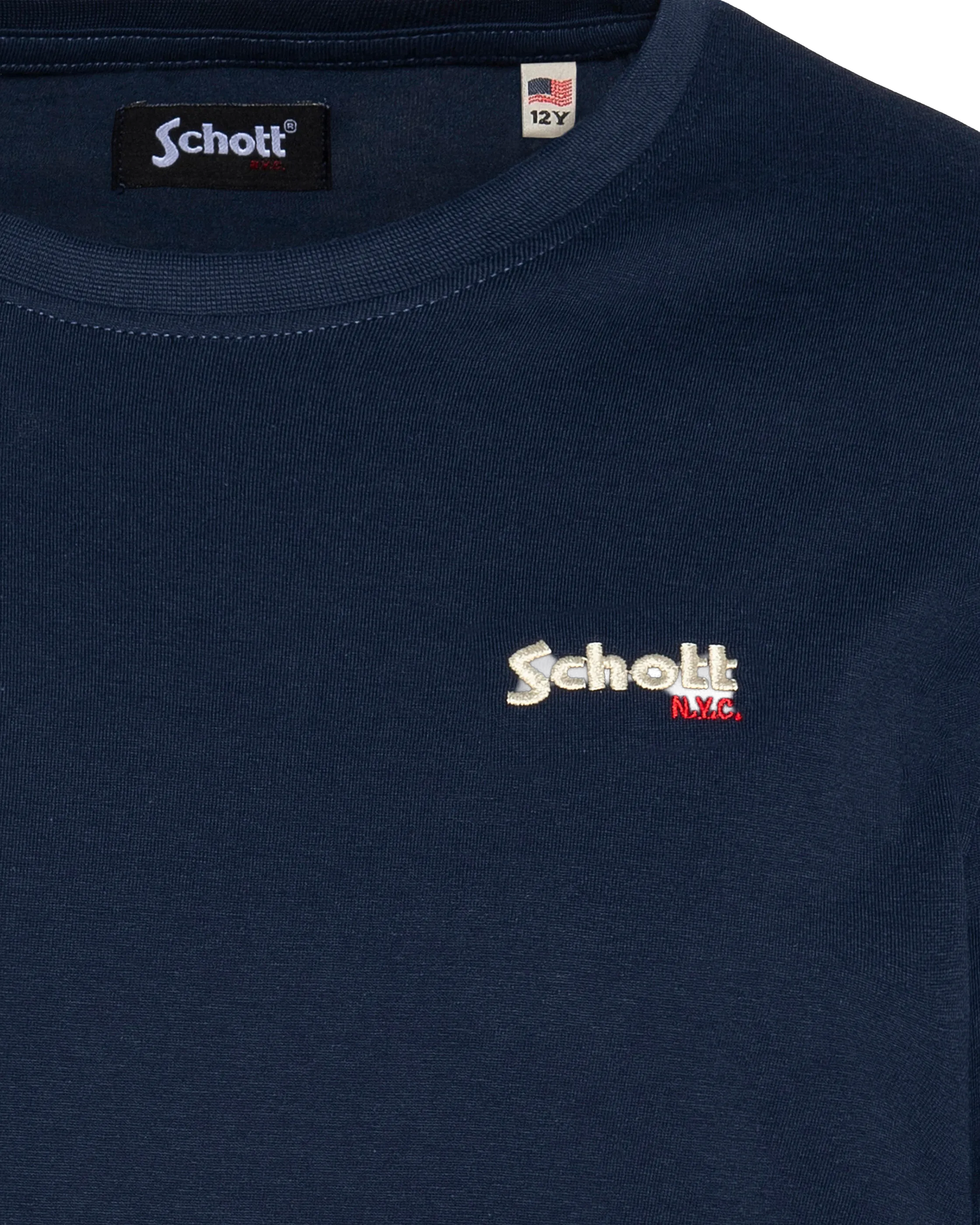 T-shirt manches longues bleu marine brodé enfant
