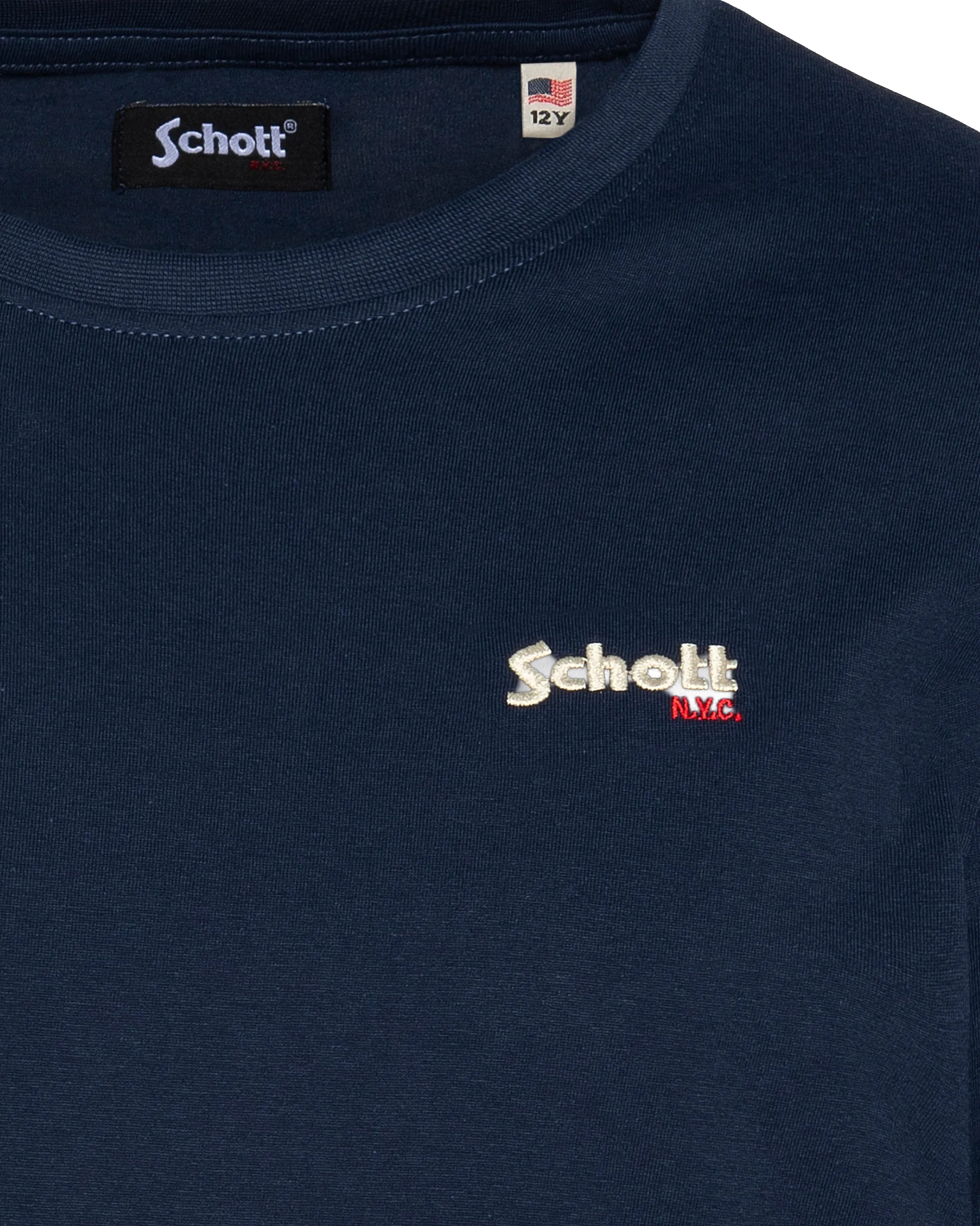 T-shirt manches longues bleu marine brodé enfant-3