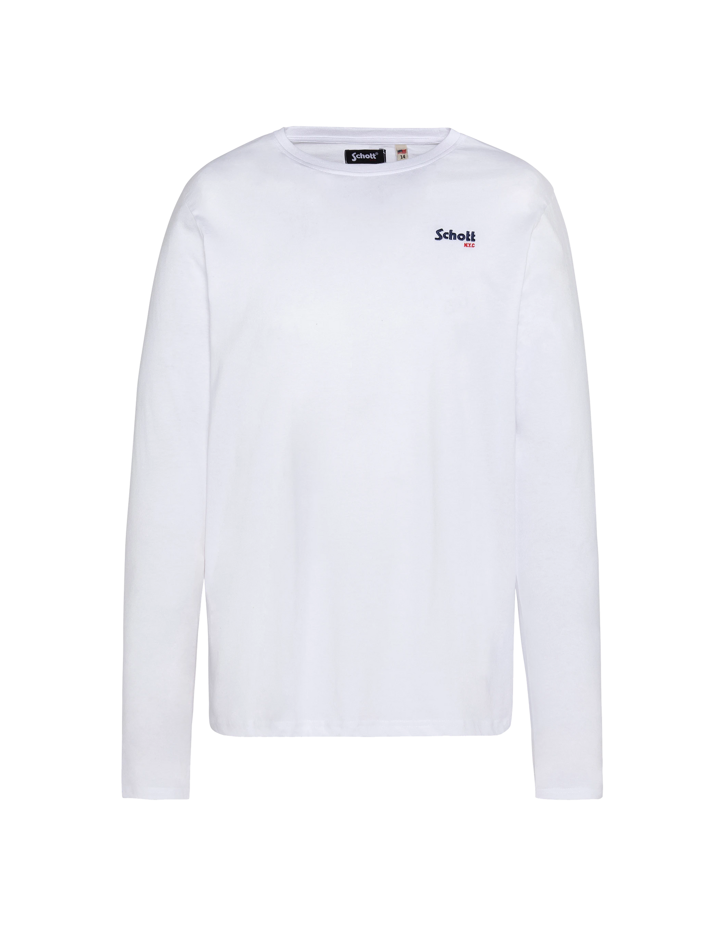 Camiseta de manga larga Niño bordado blanco