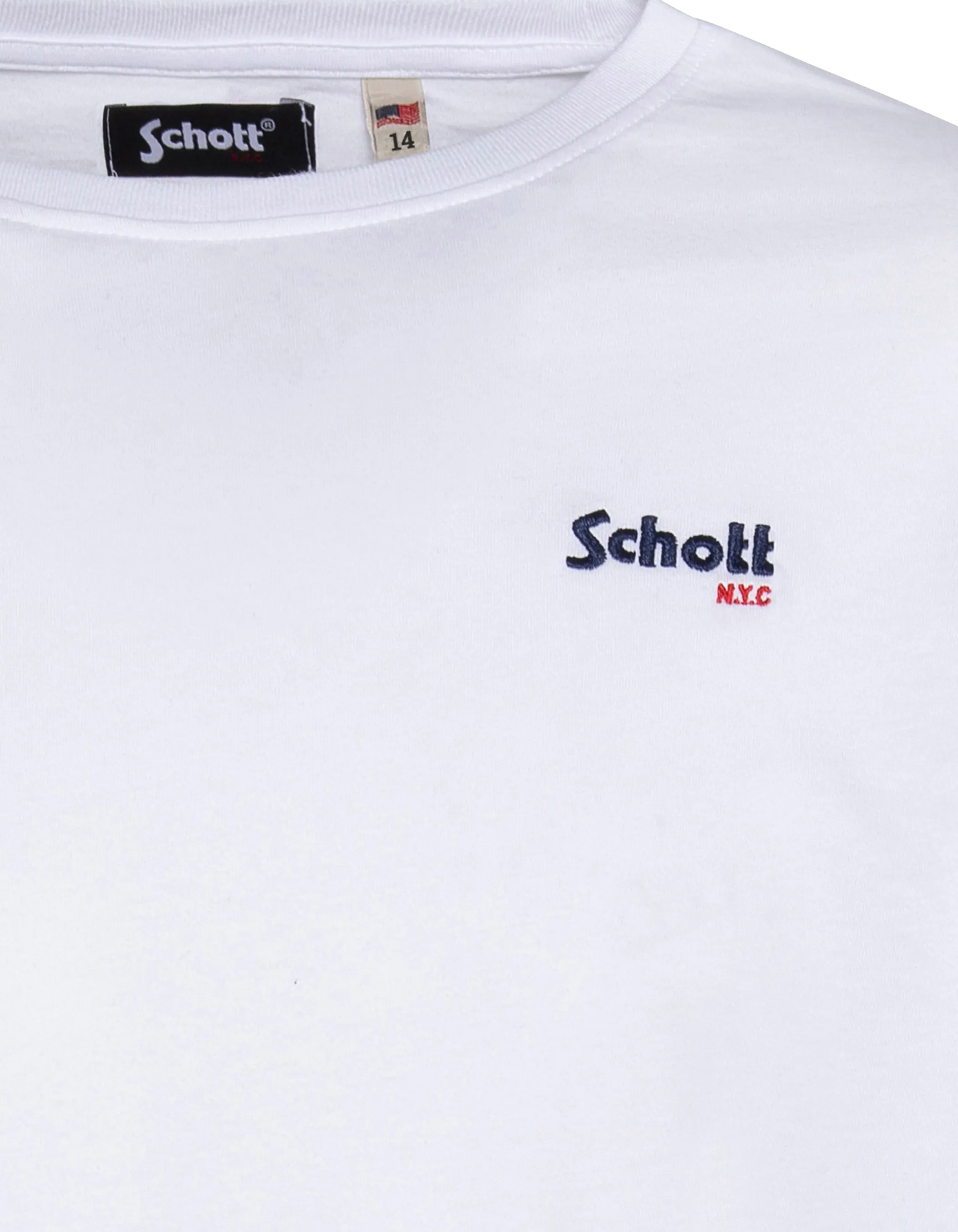 Camiseta de manga larga Niño bordado blanco