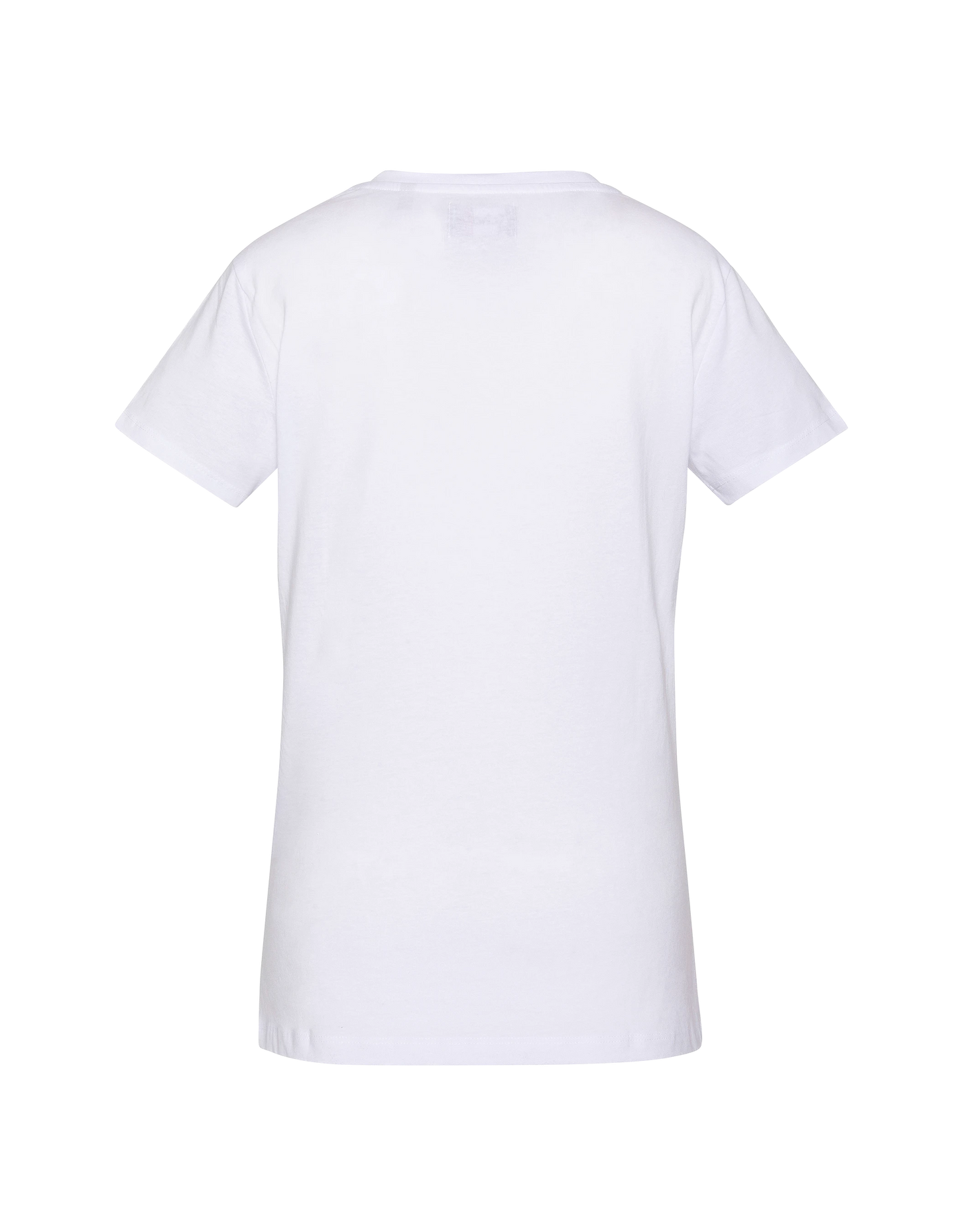 T-shirt blanc col V avec broderie cœur