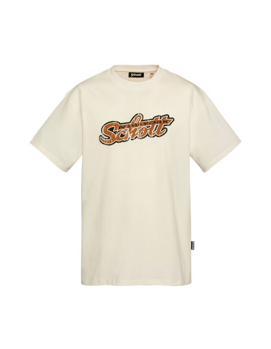 T-shirt blanc effet vintage