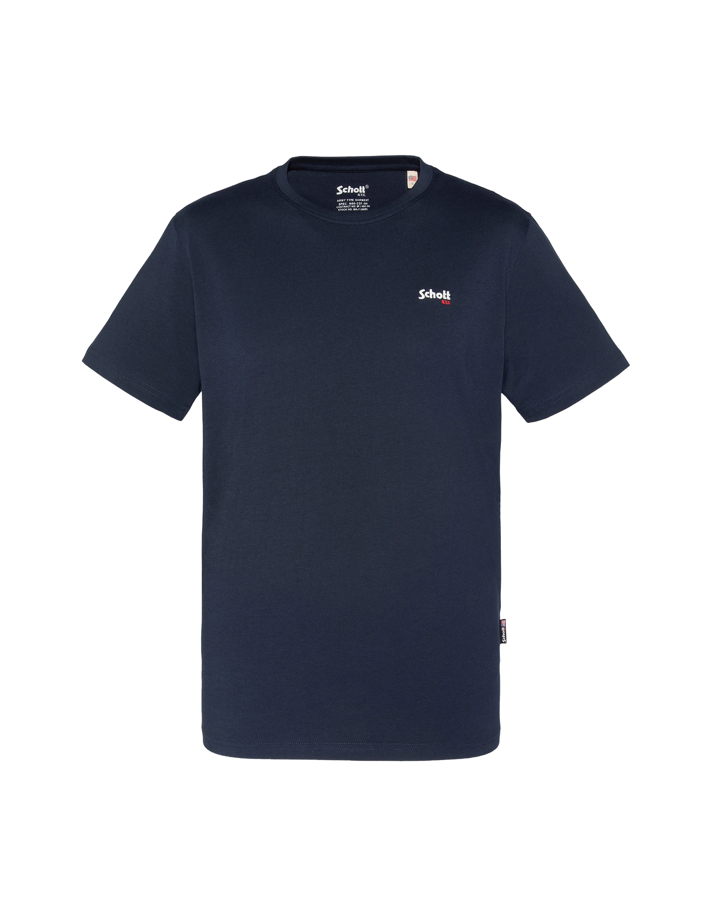 T-shirt blu rotonda blu navy
