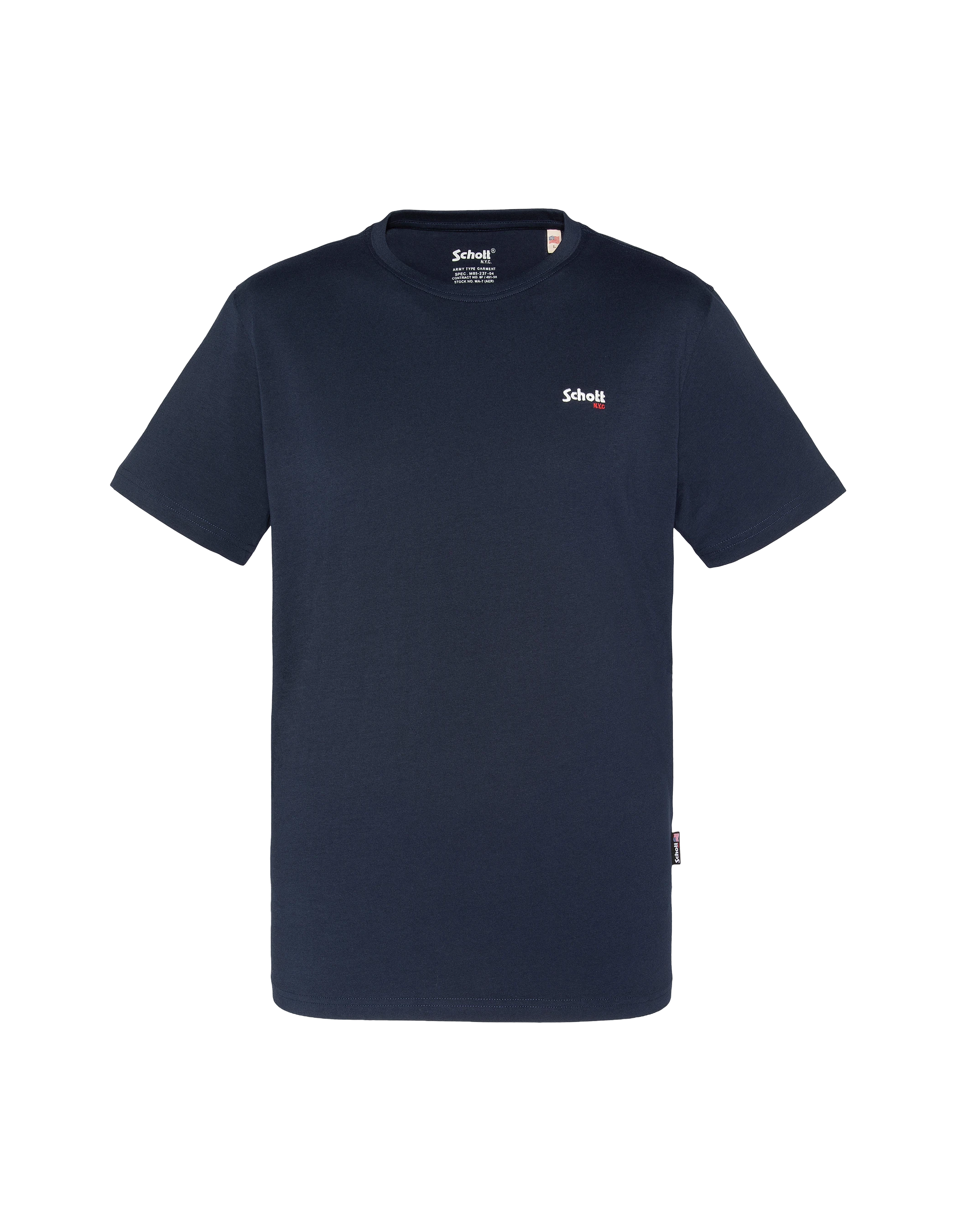 T-shirt blu rotonda blu navy-2