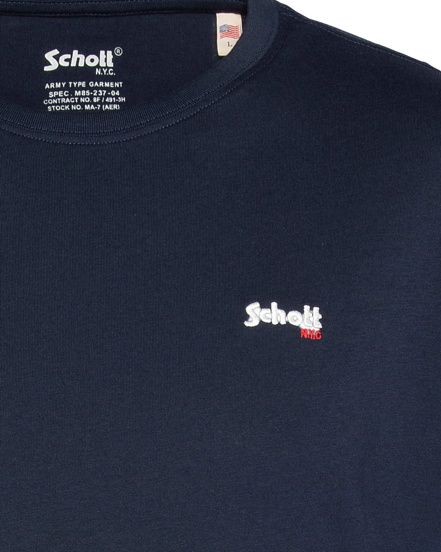 T-shirt blu rotonda blu navy
