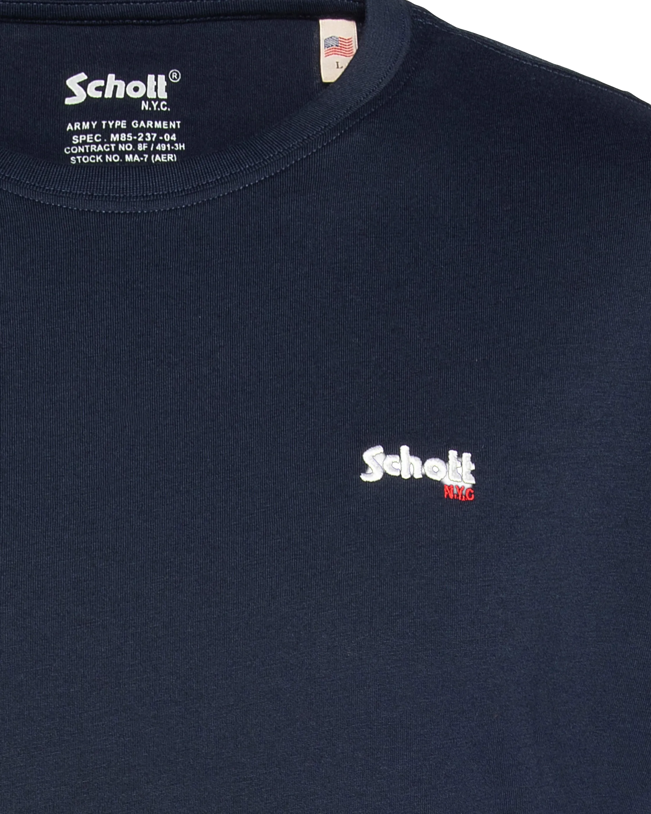 T-shirt blu rotonda blu navy-5