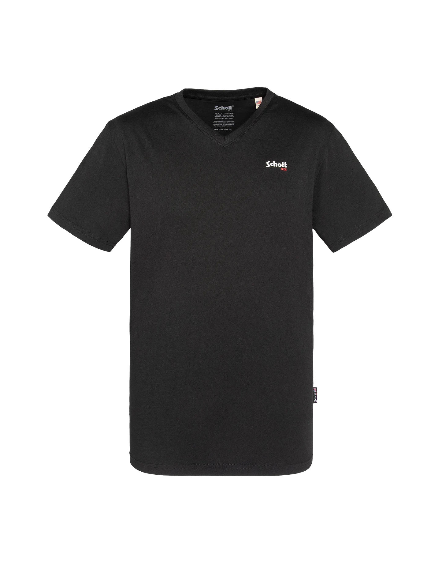 Schwarzes V-Ausck-T-Shirt