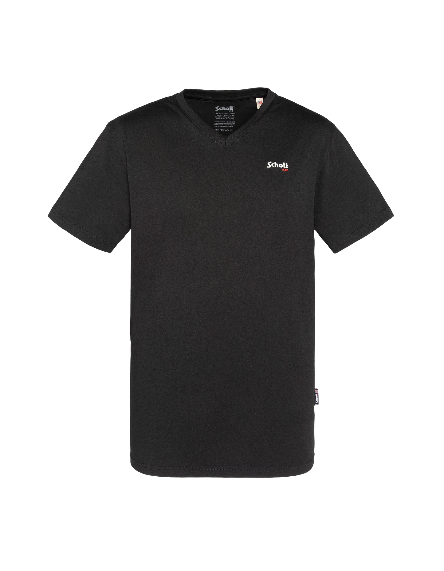 T-shirt col V noir