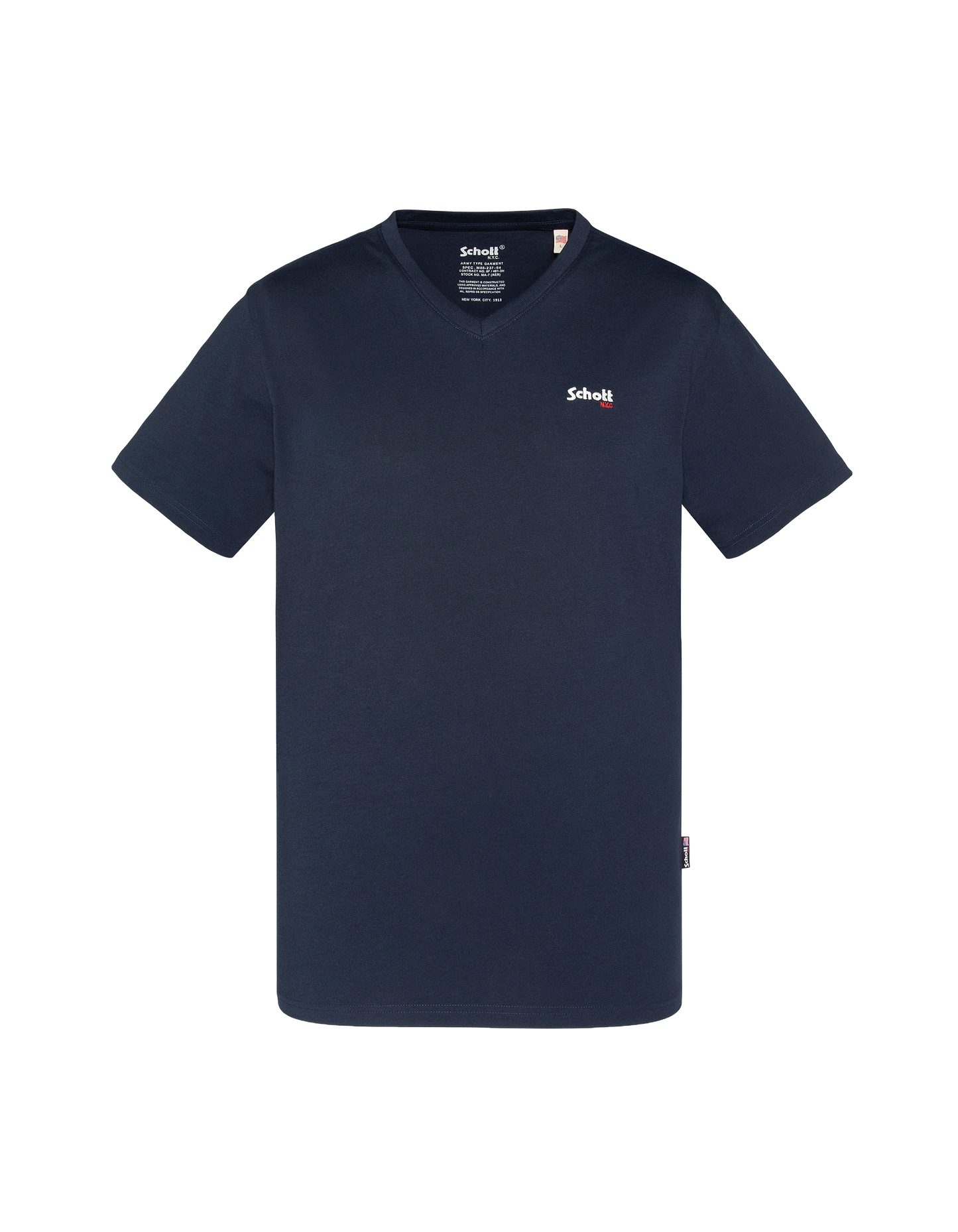 T-shirt col V bleu marine