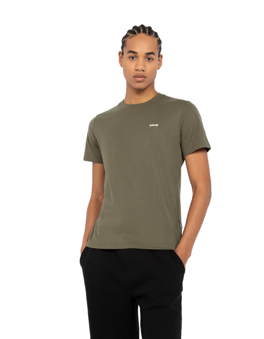 T-shirt kaki a maniche corte