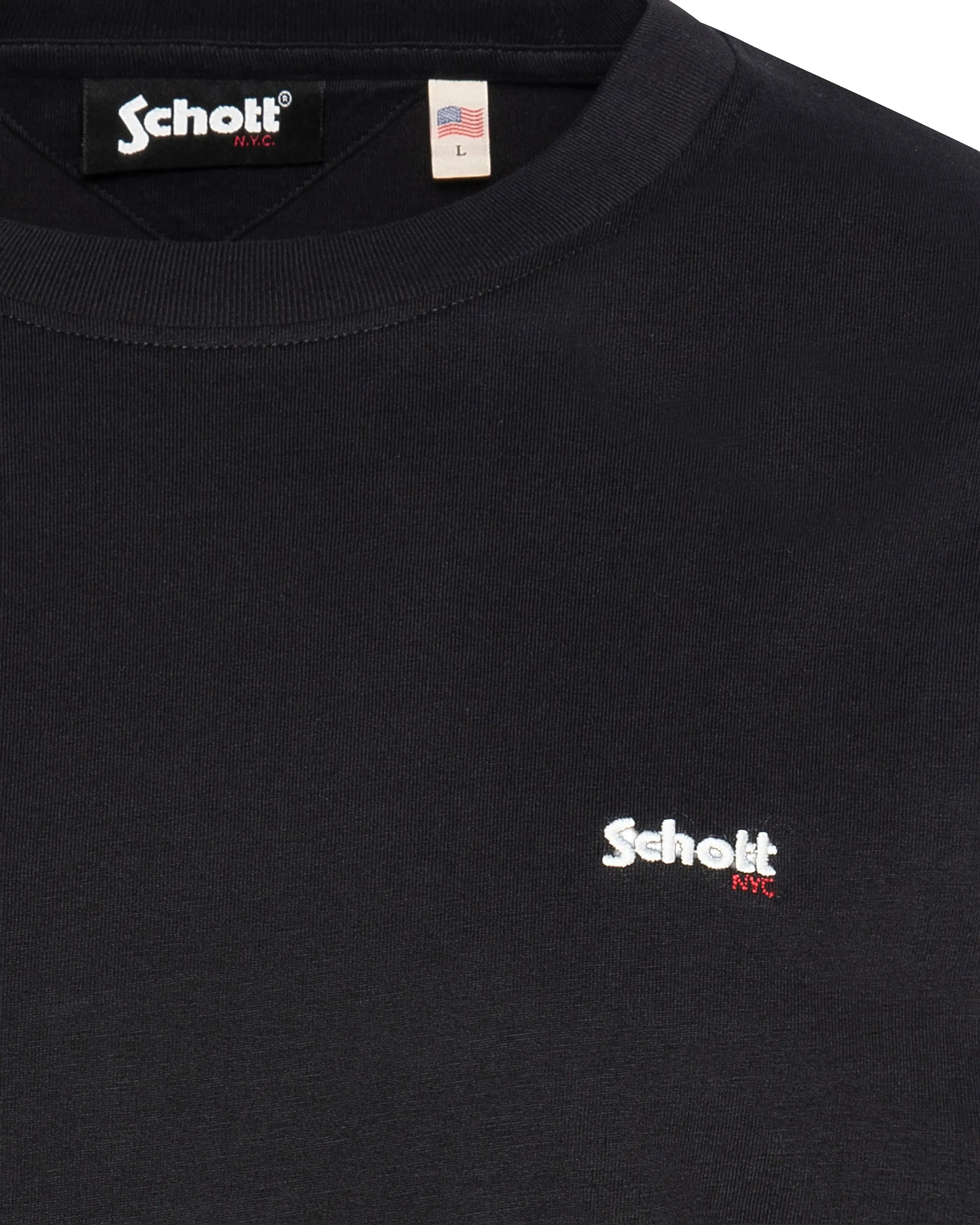 T-shirt noir à manches longues-5