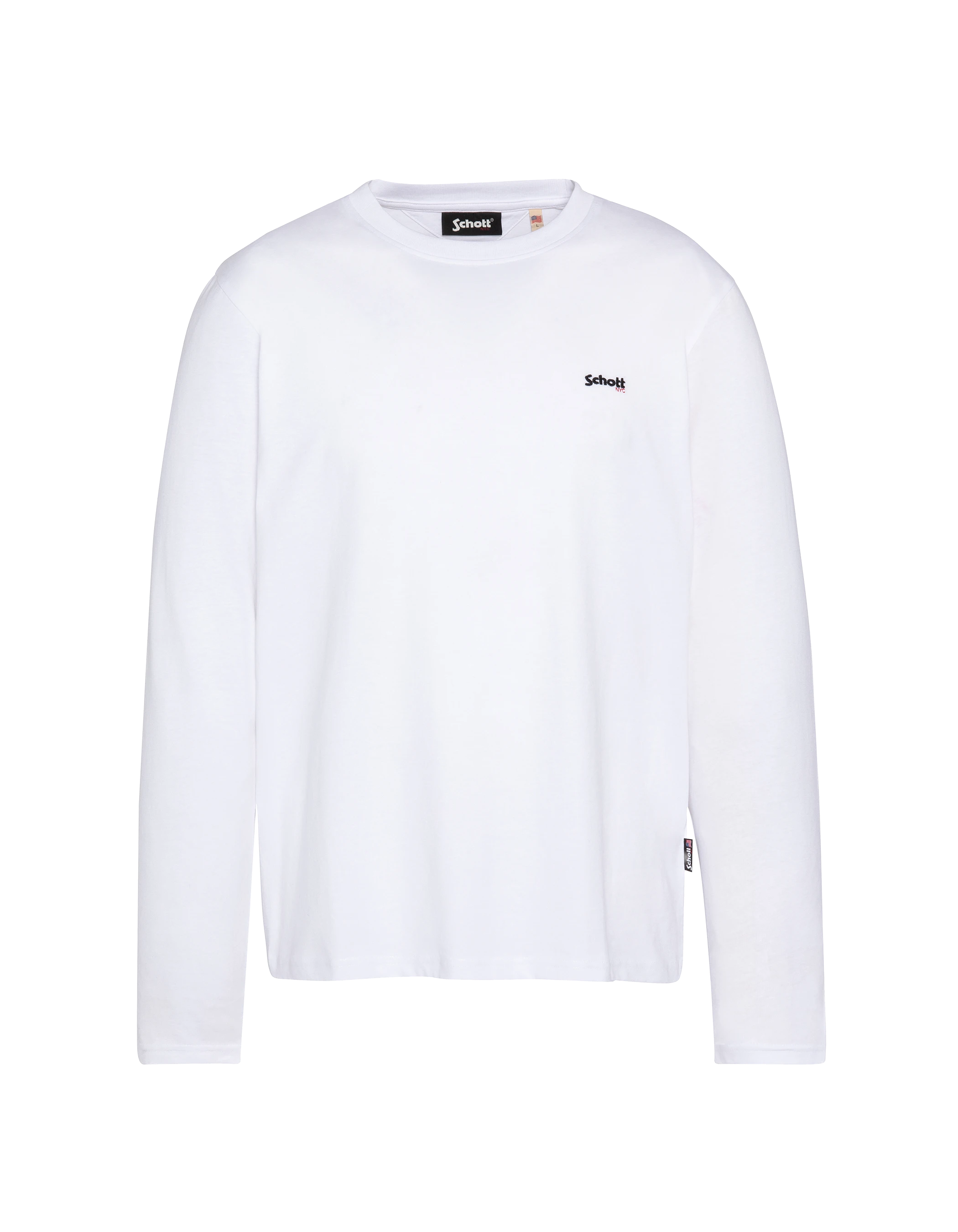 T-shirt blanc à manches longues-1