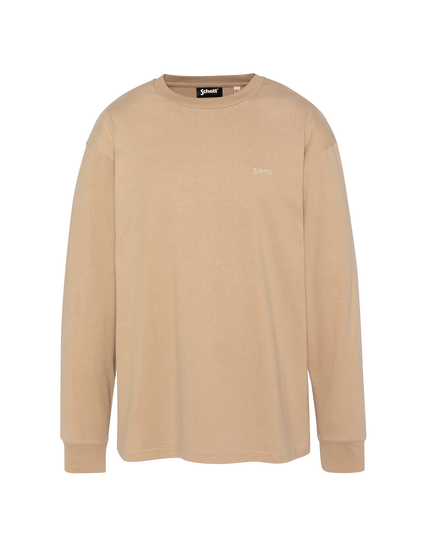 T-shirt beige à manches longues