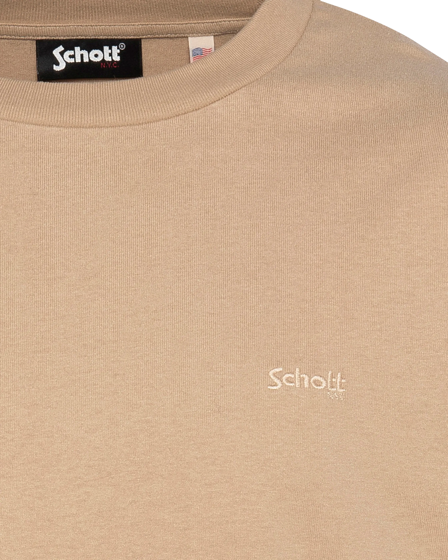 T-shirt beige à manches longues