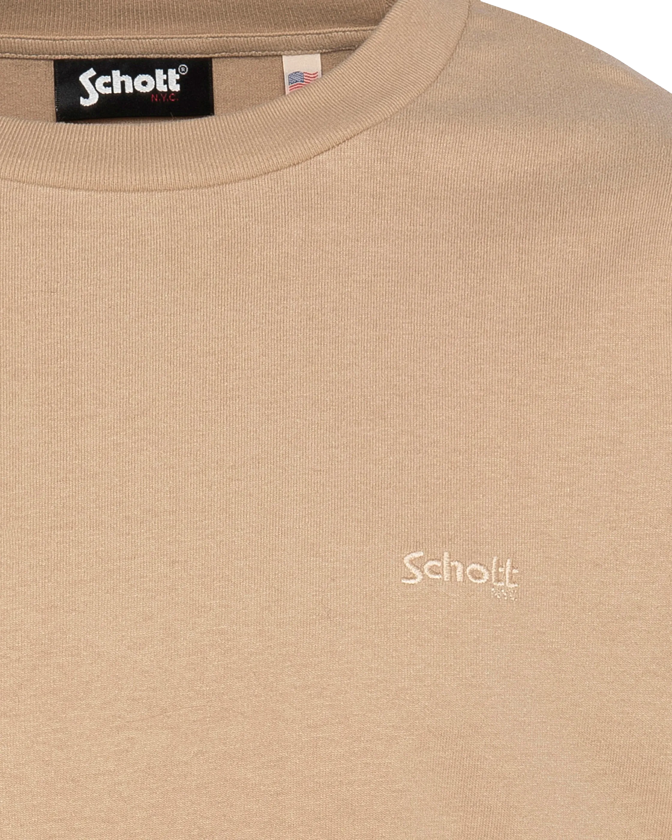 T-shirt beige à manches longues-3
