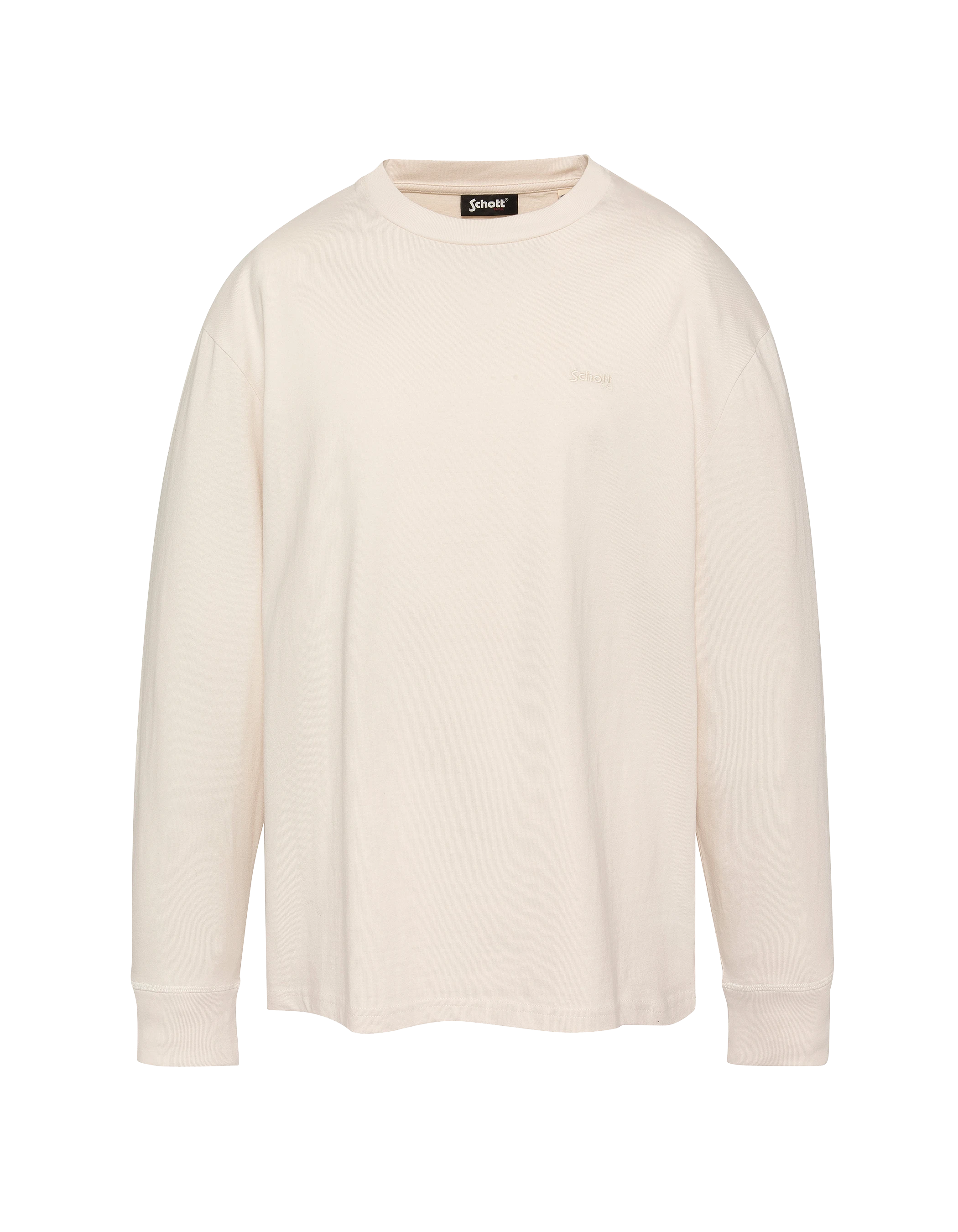 Langarmweißes T-Shirt-2