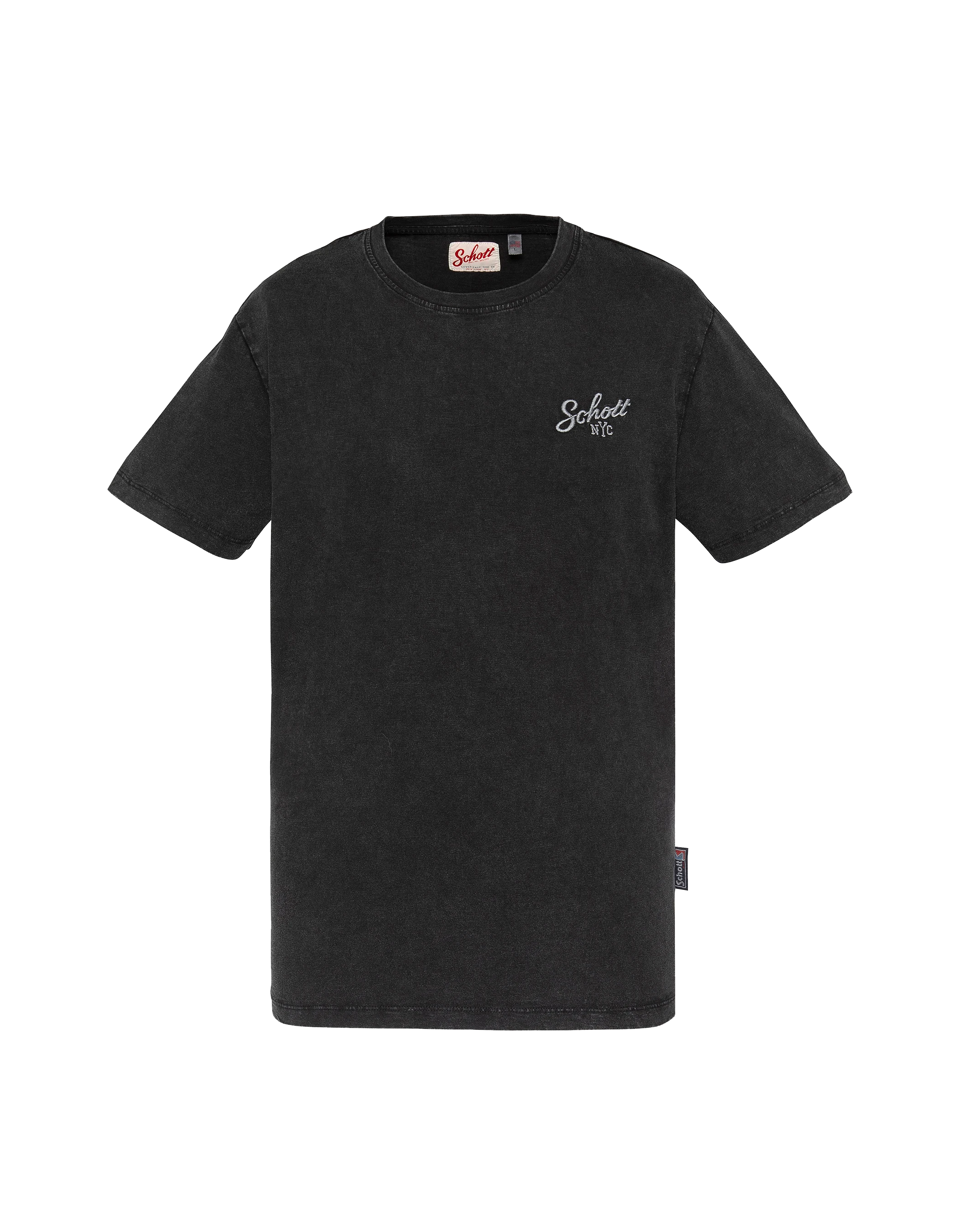 T-shirt city district noir délavé-2