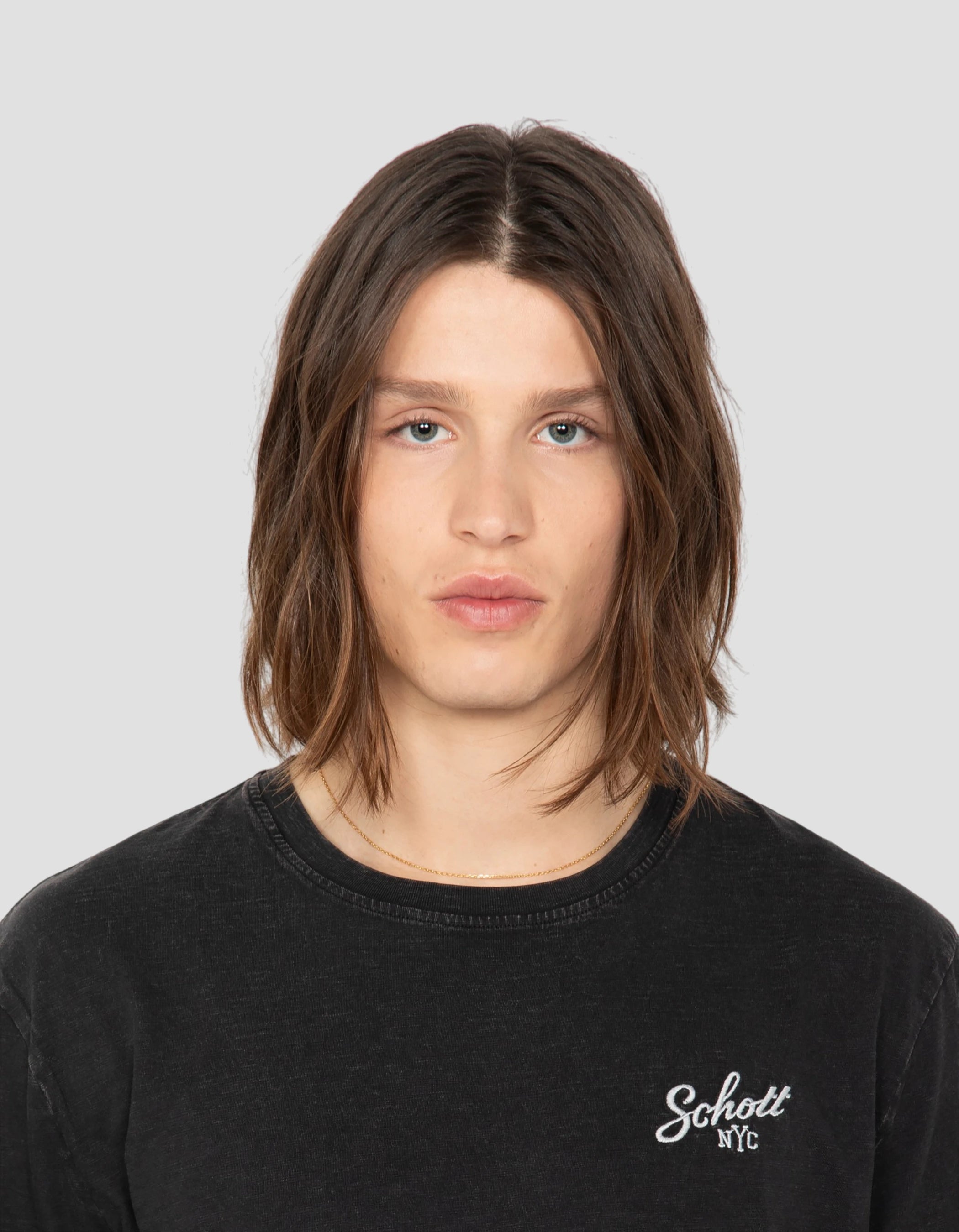 T-shirt city district noir délavé-4