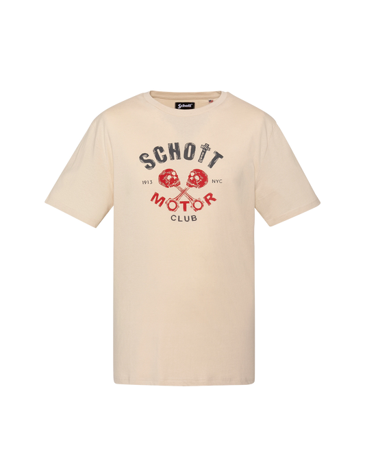 Sand T-shirt printed Schott Motor Club
