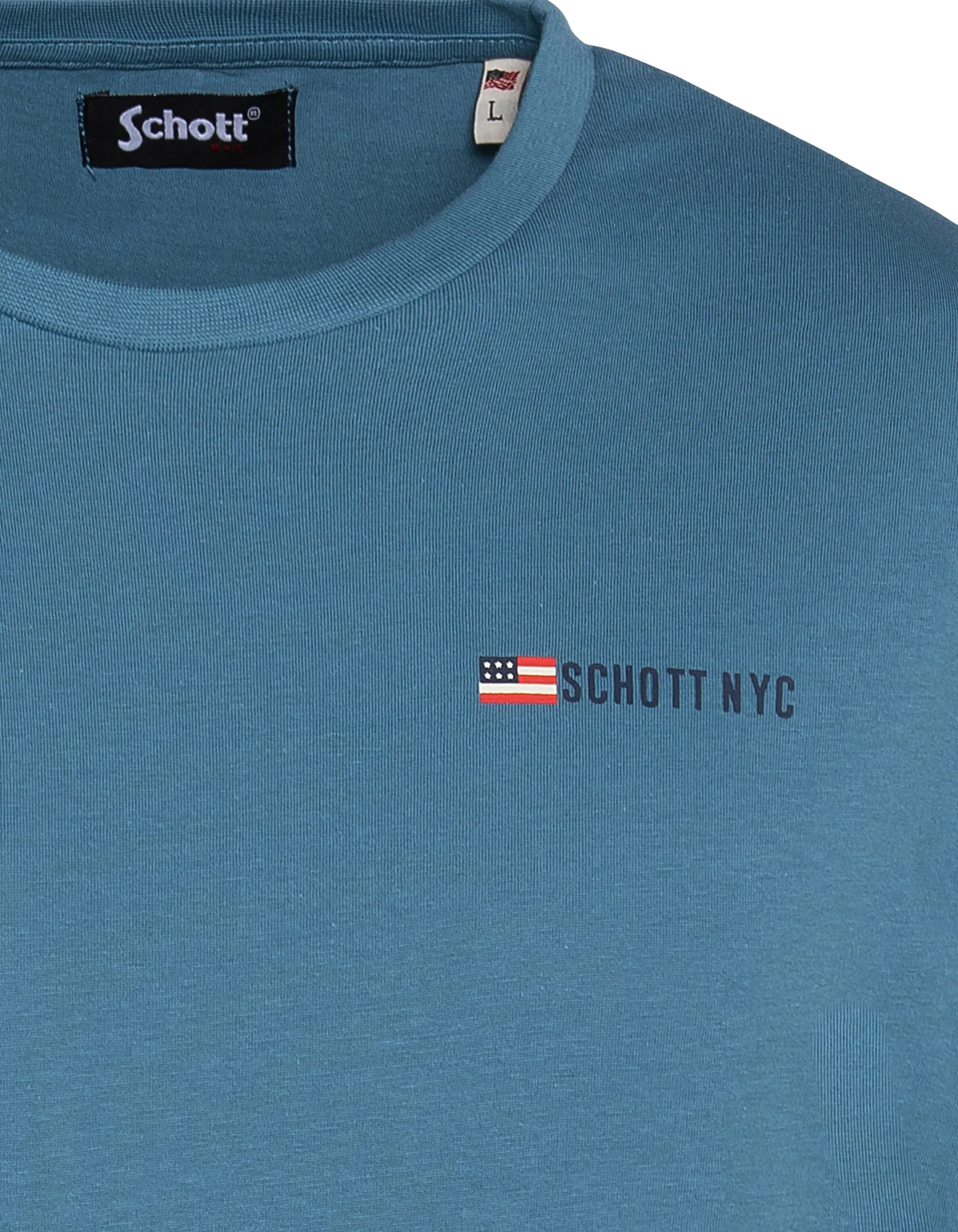 Stampa t-shirt blu dell'esercito