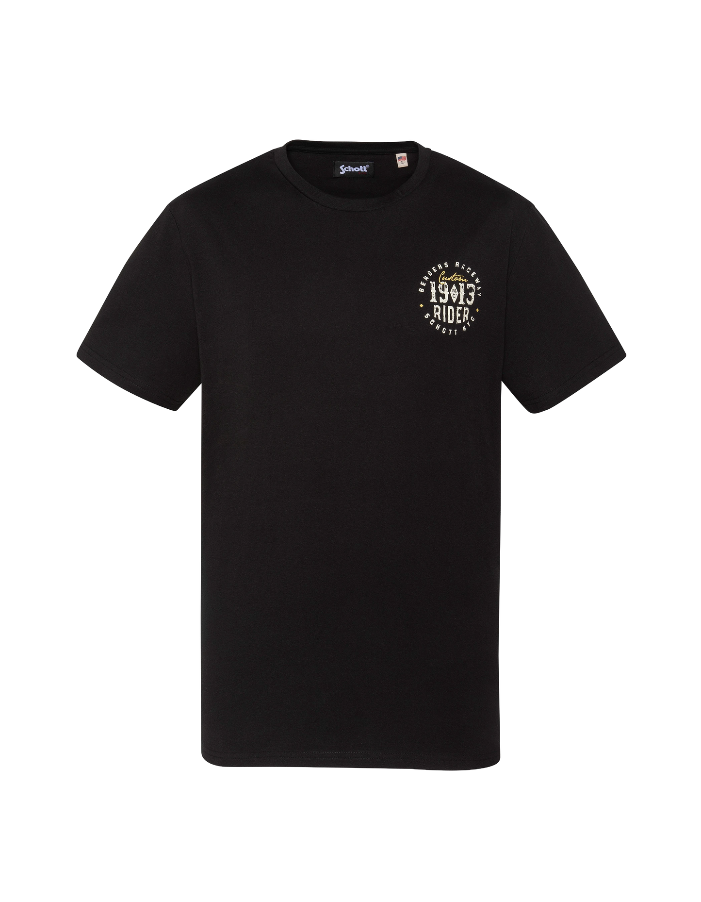 Schwarzes T-Shirt mit 1903 Rider-Aufdruck