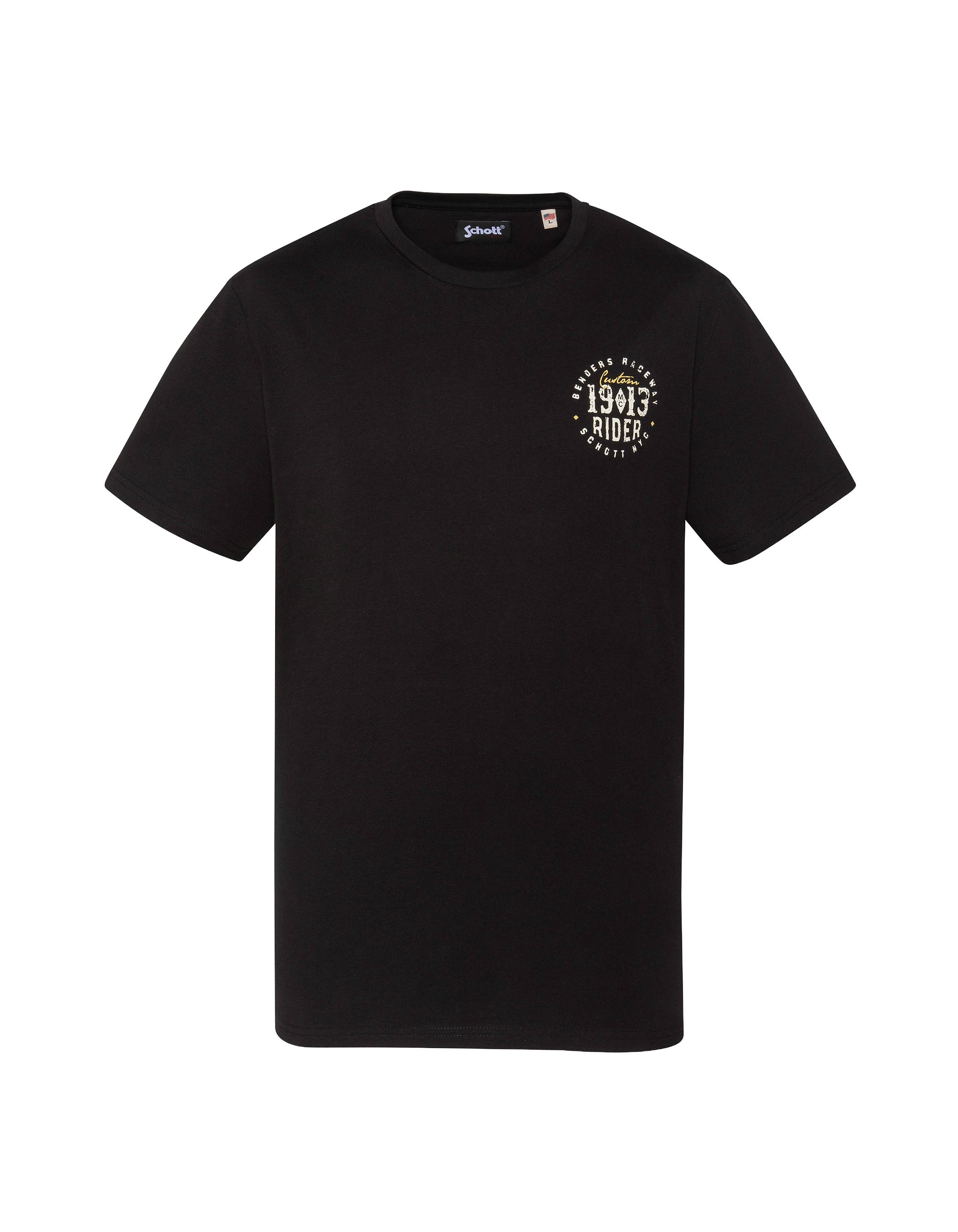 Schwarzes T-Shirt mit 1903 Rider-Aufdruck-1