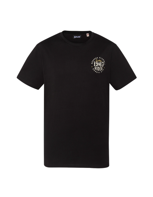 Schwarzes T-Shirt mit 1903 Rider-Aufdruck