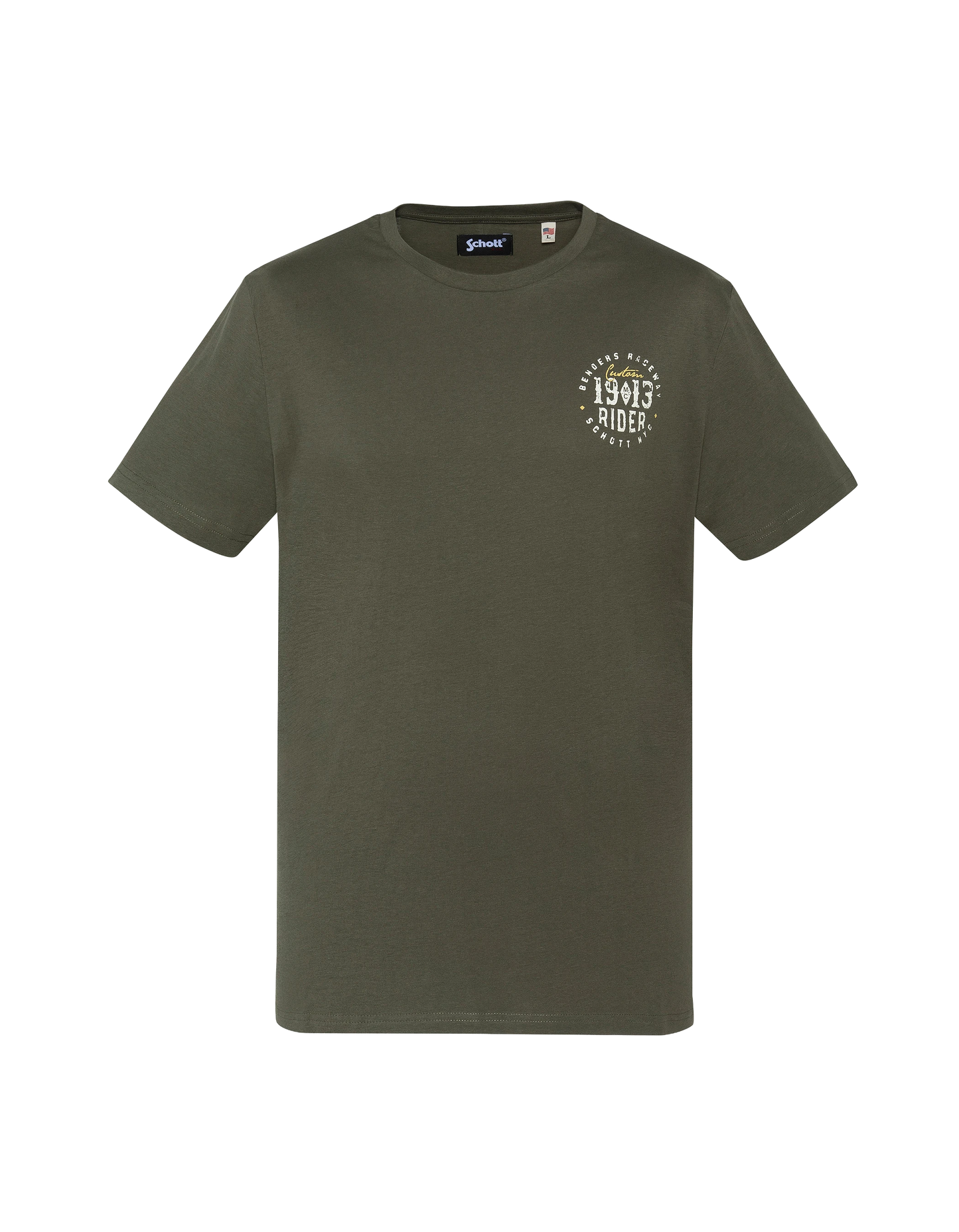 Khaki bedrucktes 1903 Rider T-Shirt