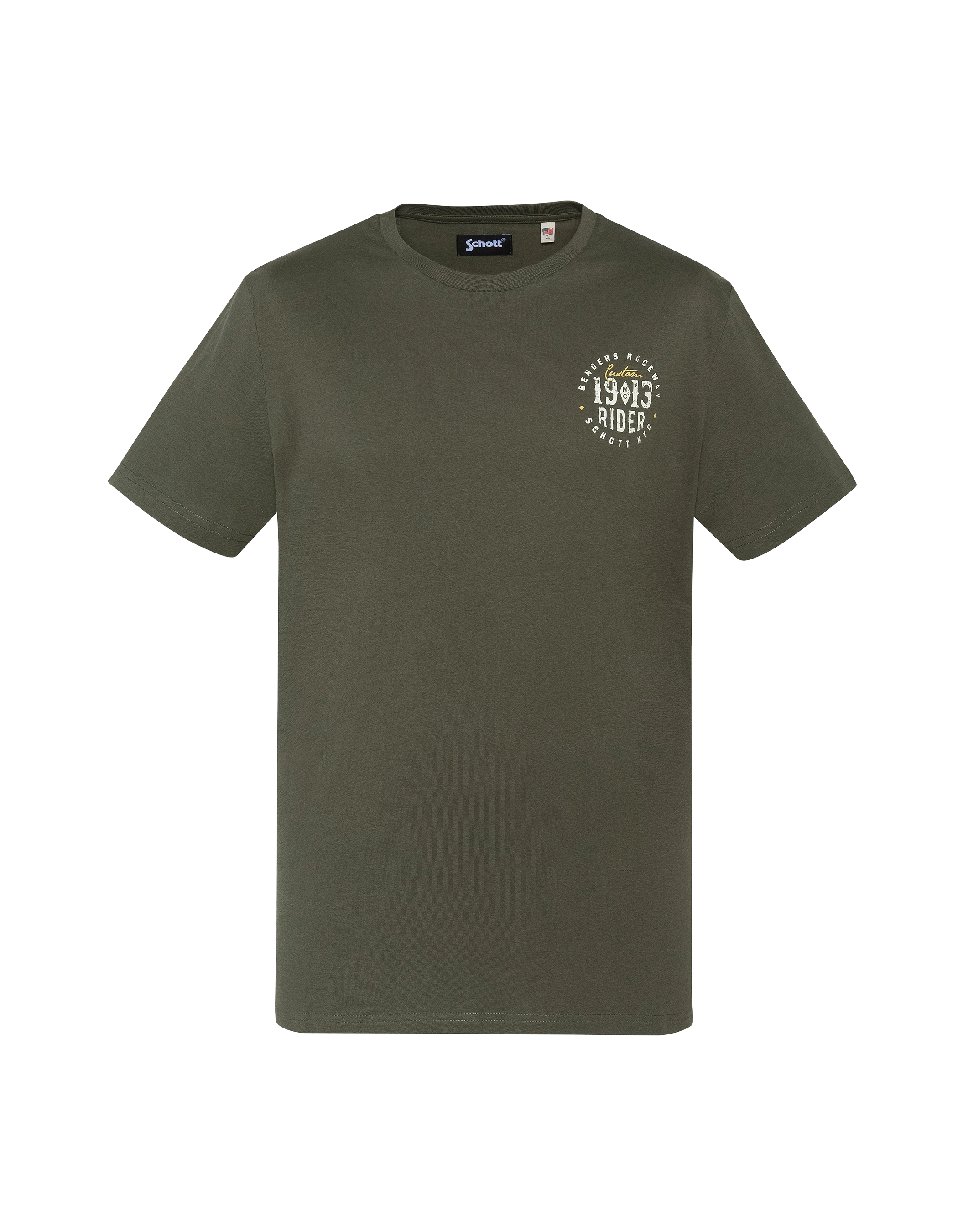 Khaki bedrucktes 1903 Rider T-Shirt-1