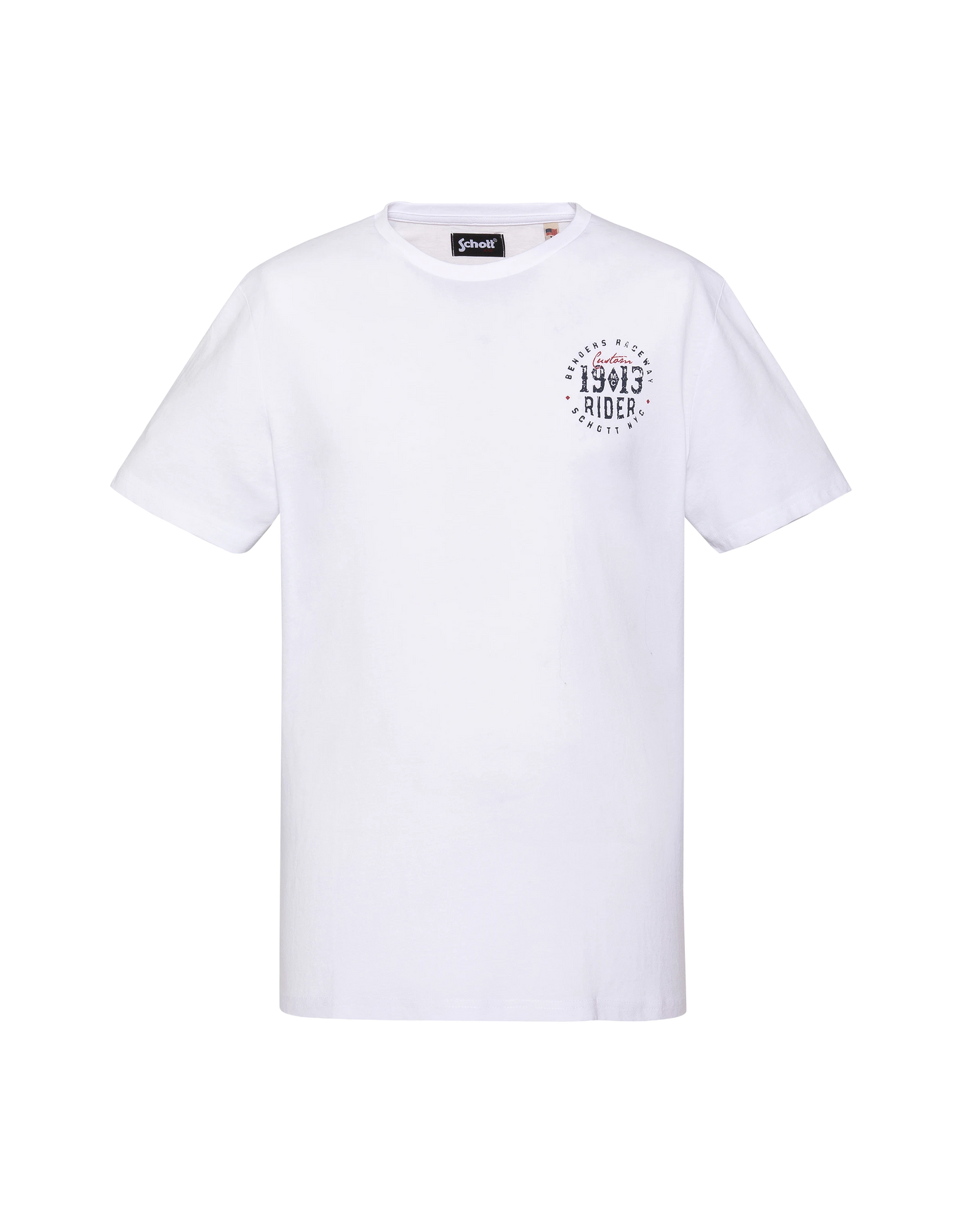 Weißes T-Shirt mit 1903 Rider-Aufdruck