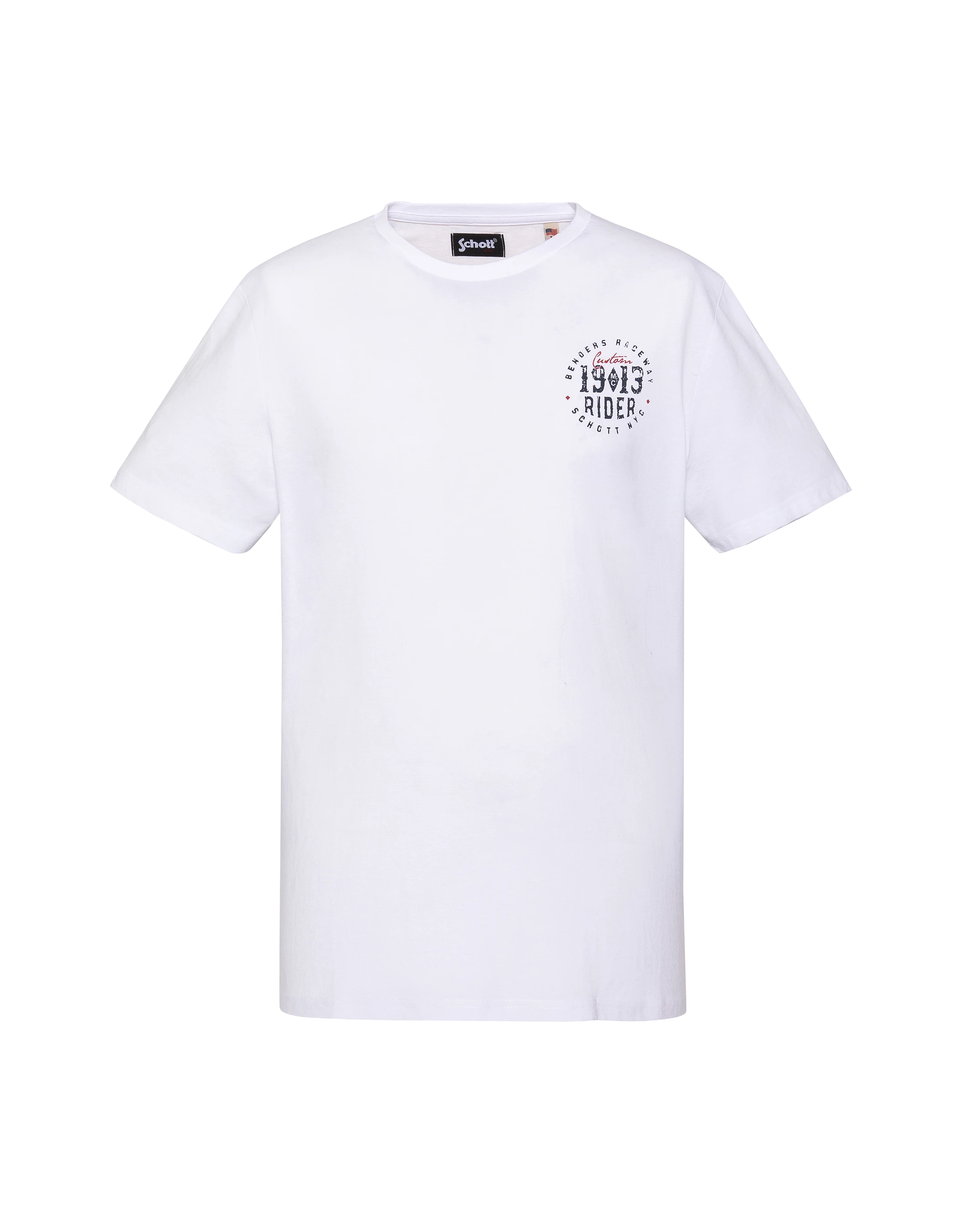Weißes T-Shirt mit 1903 Rider-Aufdruck-1
