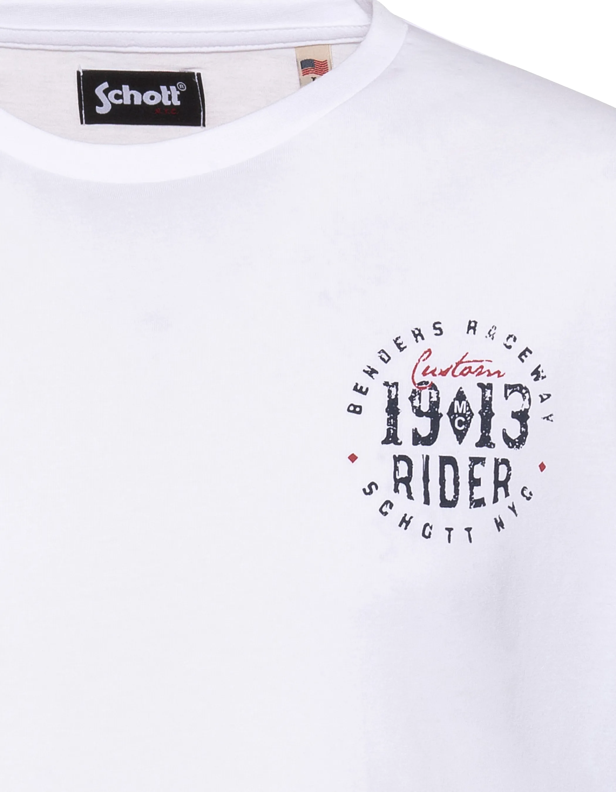 Weißes T-Shirt mit 1903 Rider-Aufdruck-3