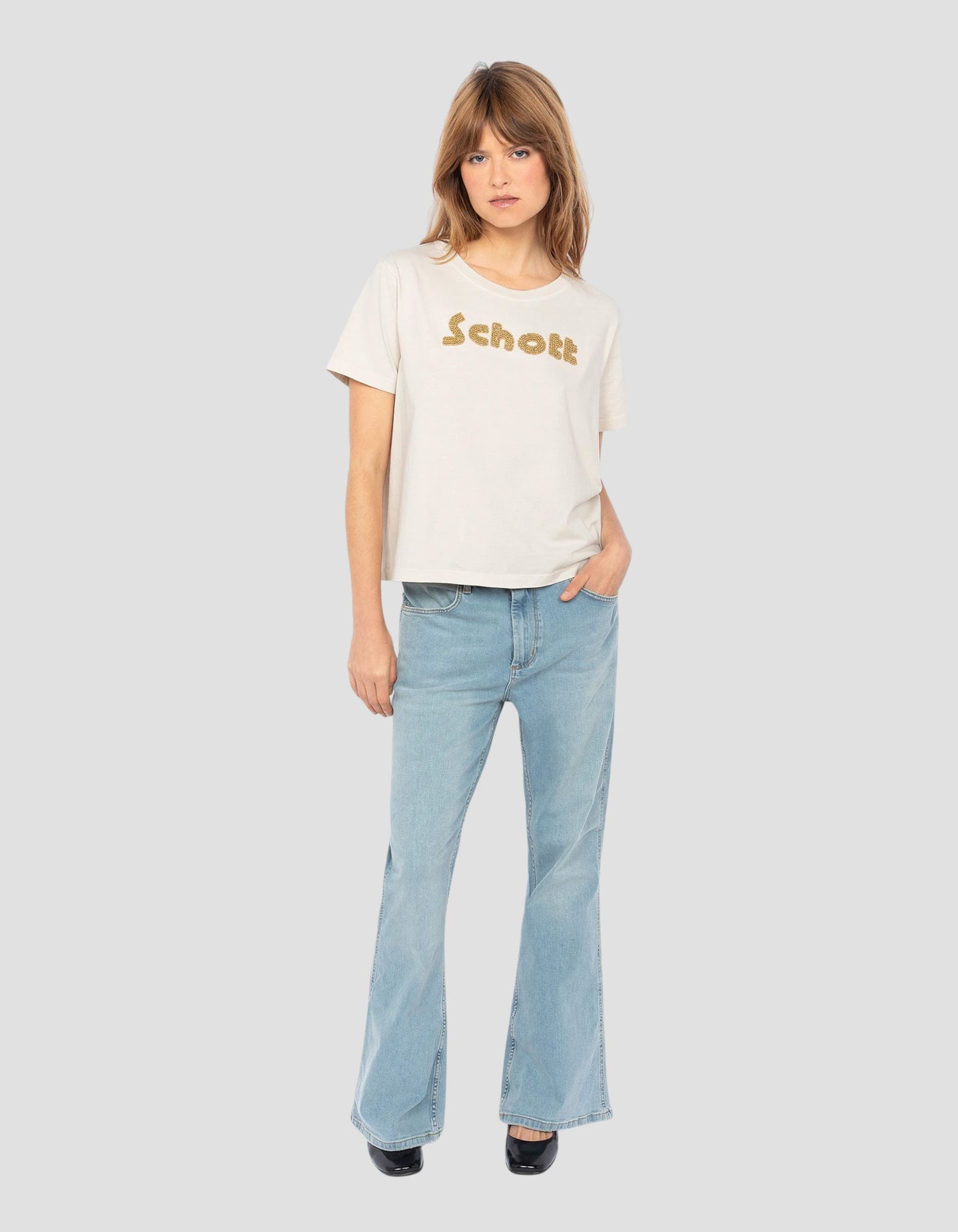 T-shirt brodé blanc