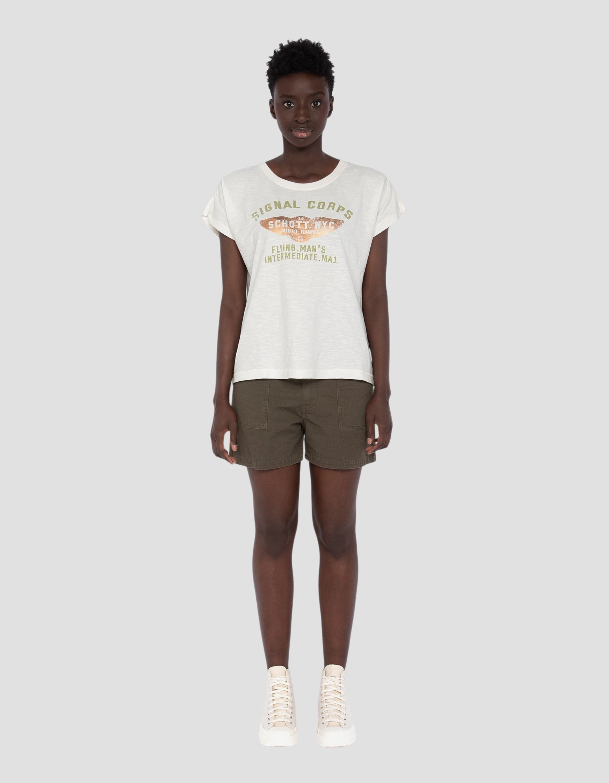 T-shirt army blanc-1