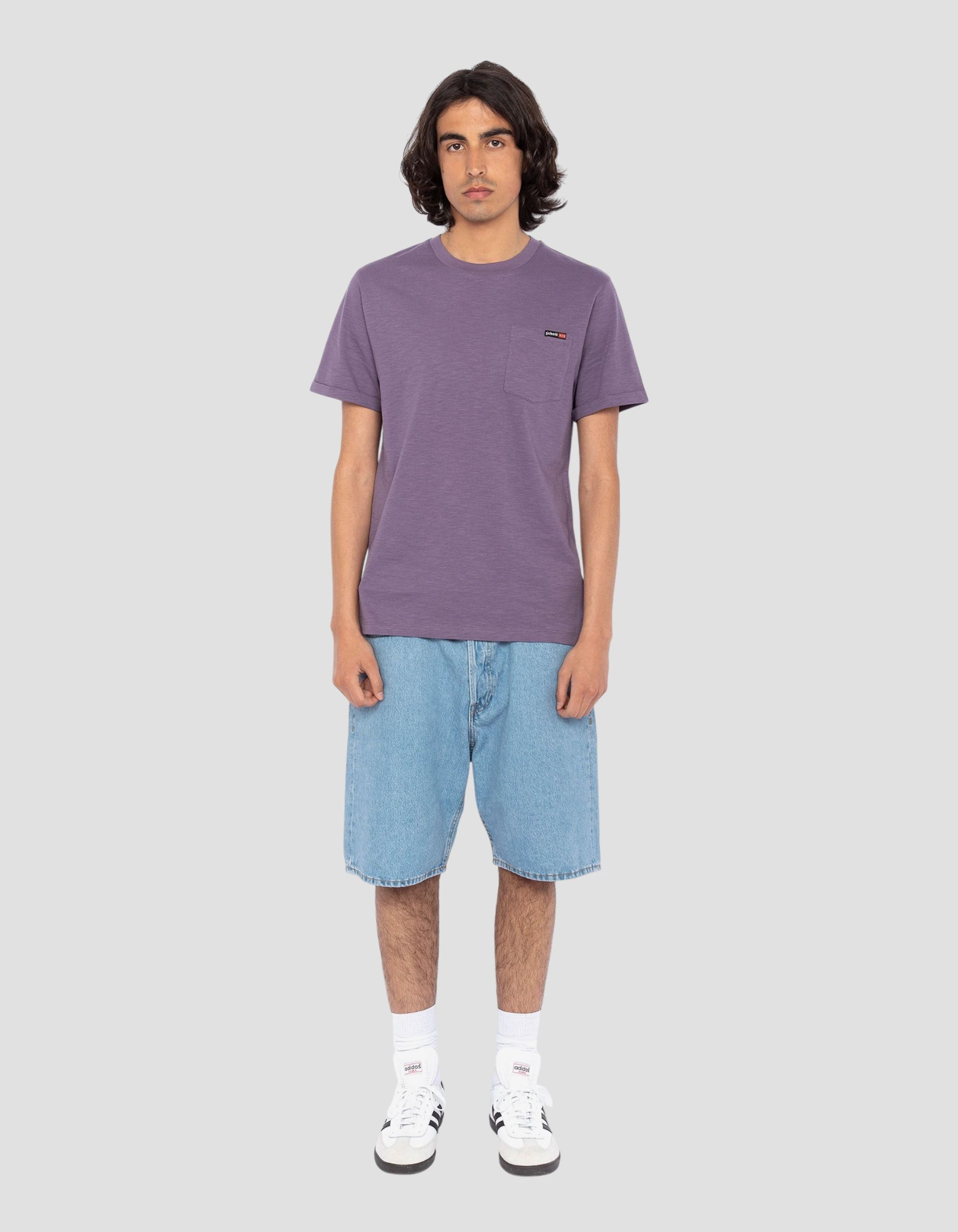 T-shirt con lilla effetto infiammato-1