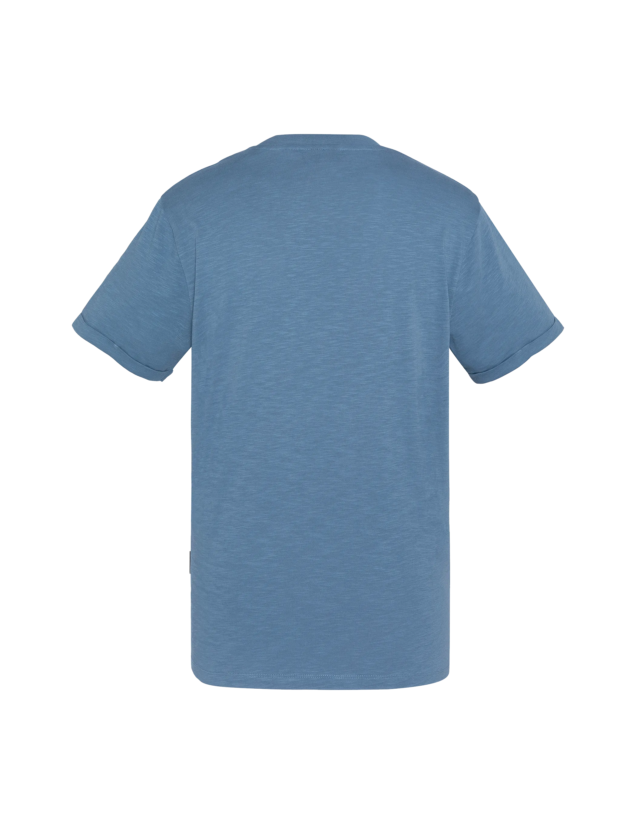 Maglietta blu in acciaio infiammato-2