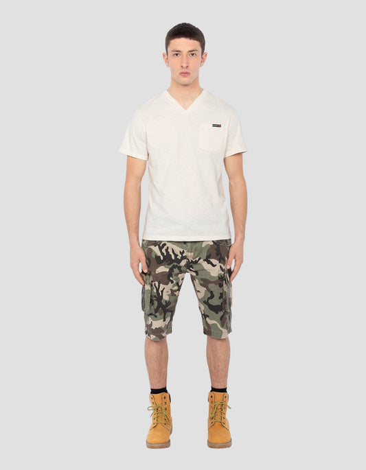 Weißes V-Ausck-T-Shirt