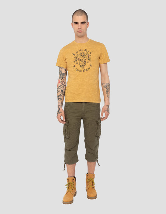 Camiseta de motociclista amarillo