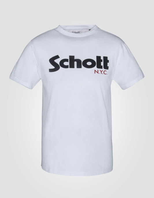 Camiseta de cuello redondo blanco