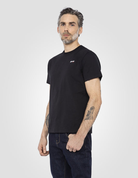 Maglietta nera rotonda